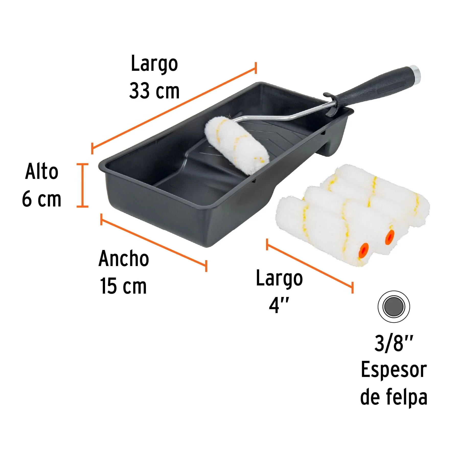 Bandeja para pintar con rodillo 4" Truper - Image 3