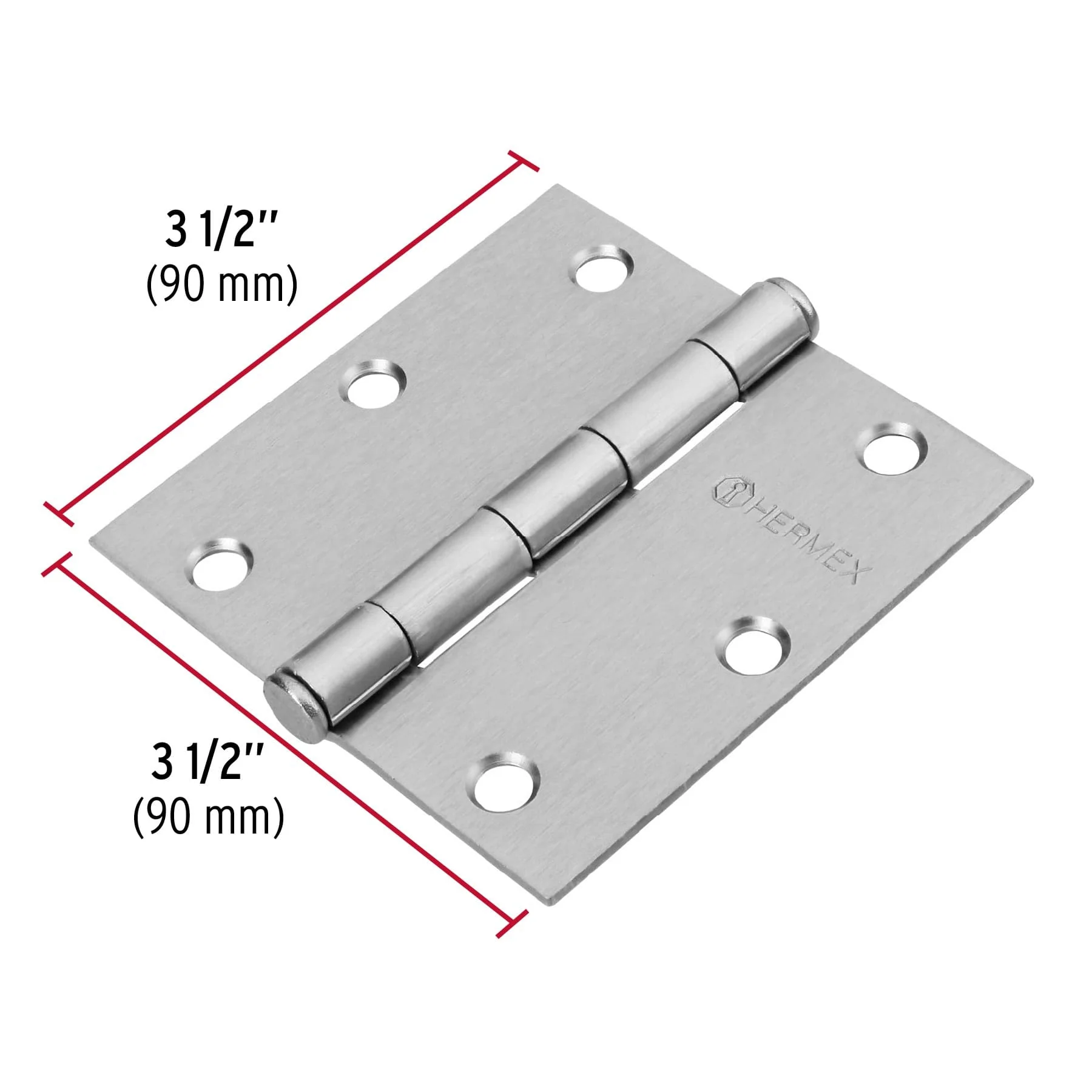 Bisagra capuchina acerado 3-1/2"x3-1/2" Hermex