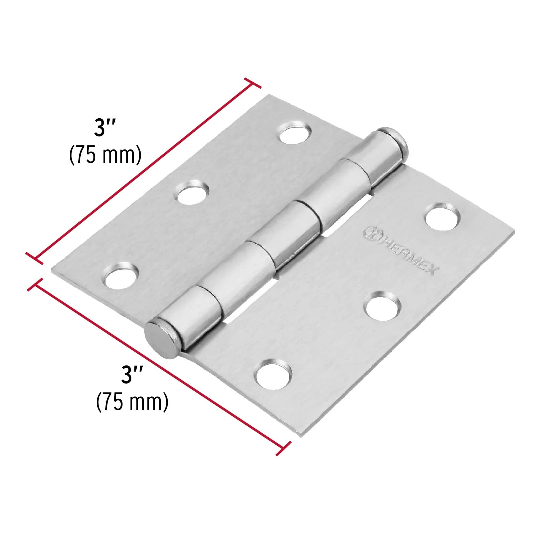 Bisagra capuchina acerado 3"x3" Hermex