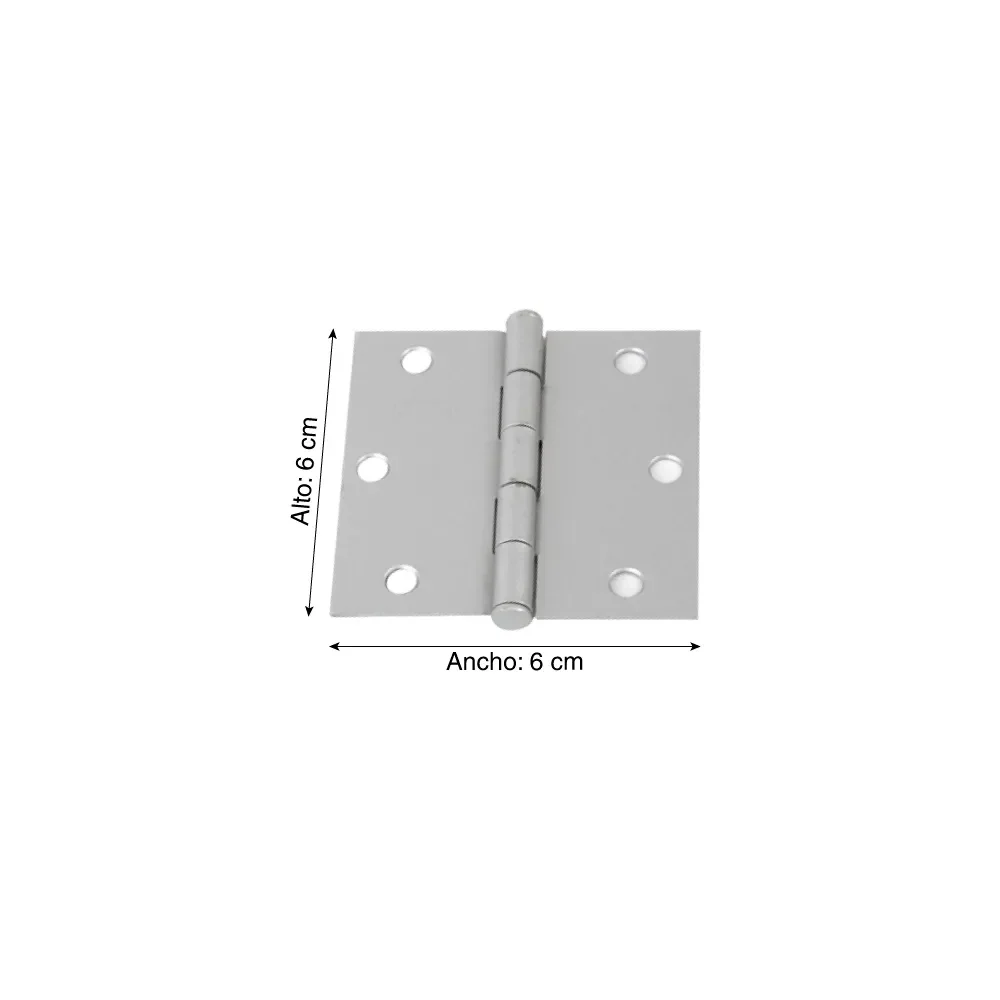 Bisagra capuchina aluminizada 2.5" x 2.5" Glami x Unid