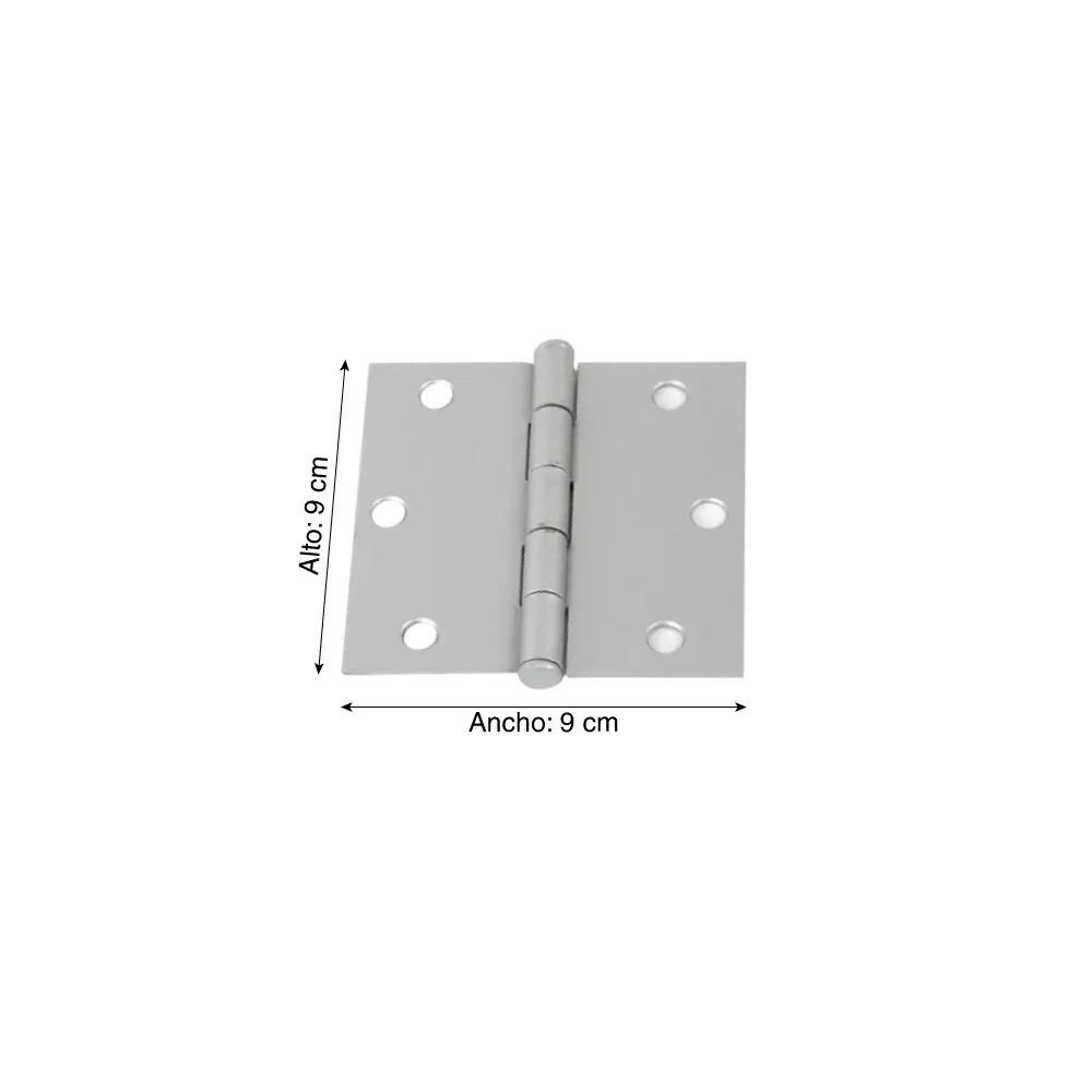Bisagra capuchina aluminizada 3.5" x 3.5" Glami x Unid