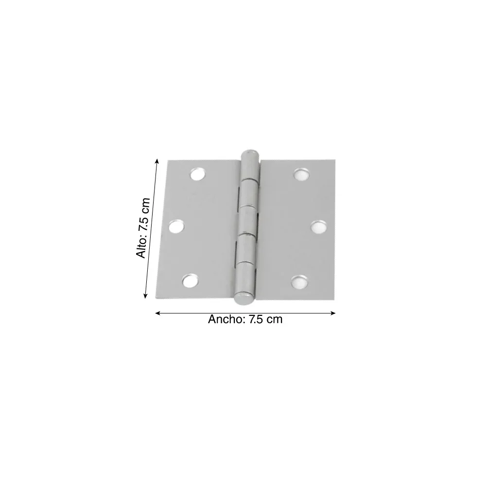 Bisagra capuchina aluminizada 3" x 3" Glami x Unid