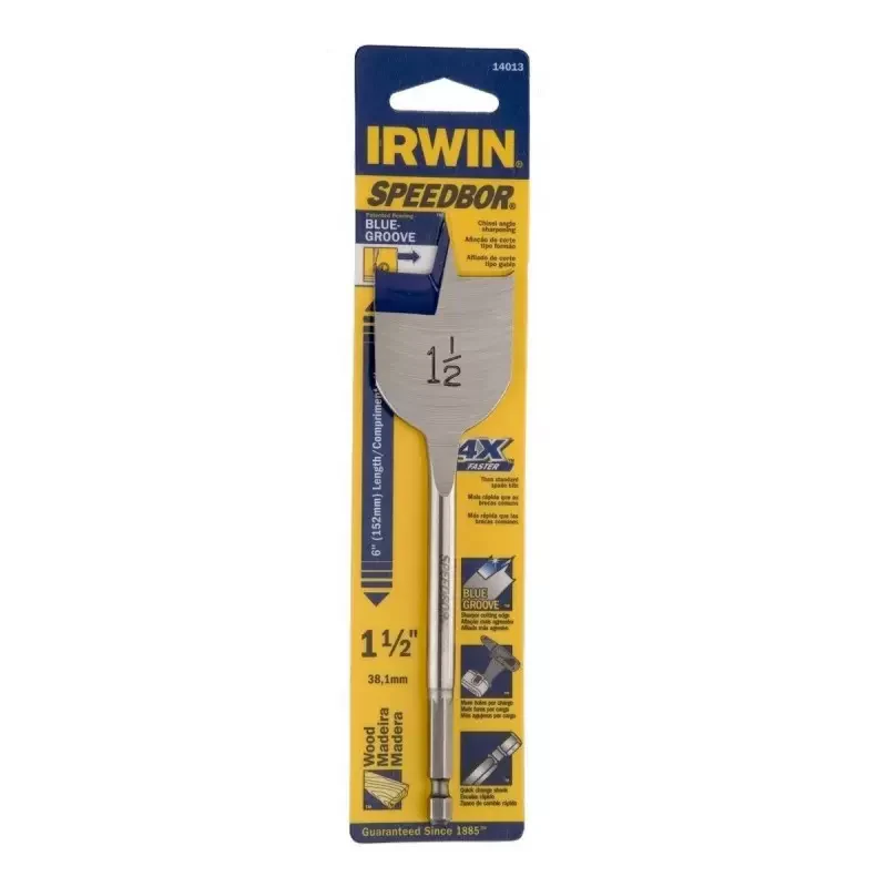 Broca paleta para madera 1-1/2" Irwin