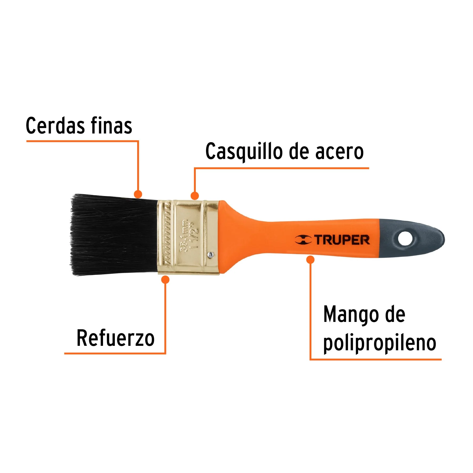 Brocha de pintura 1.5" Truper - Image 2