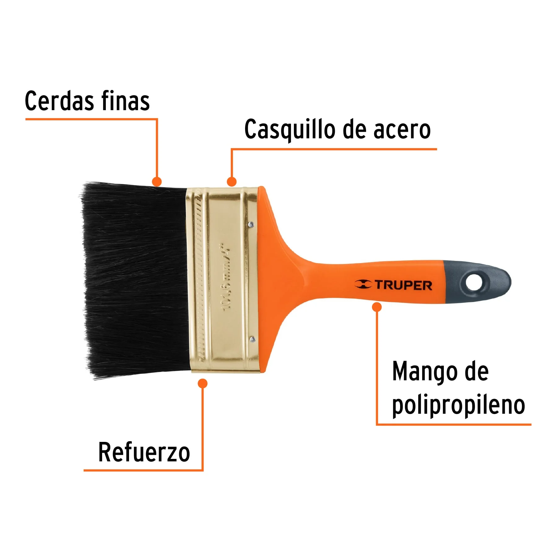 Brocha de pintura 4" Truper - Image 2