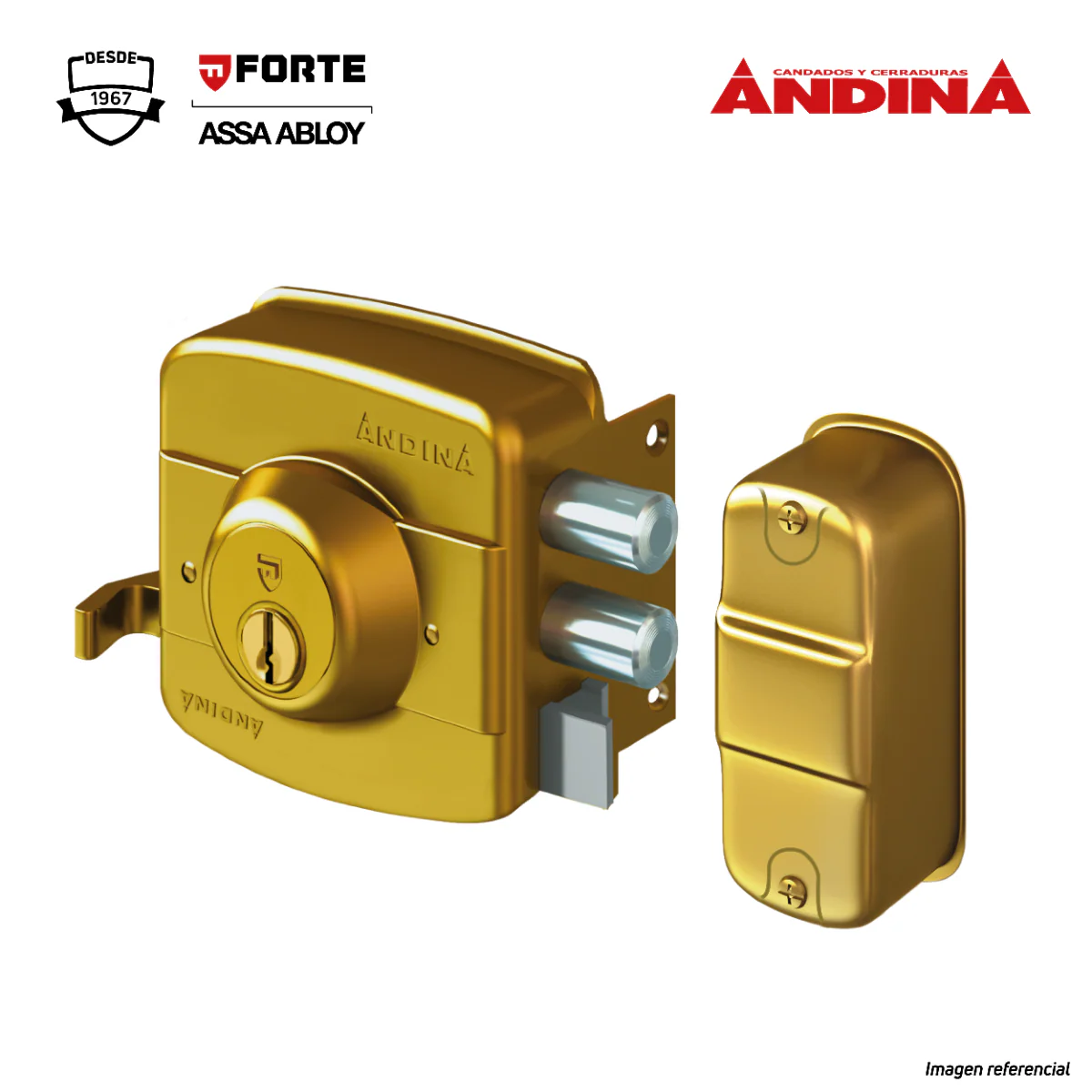 Cerradura de sobreponer clasica 230 Andina