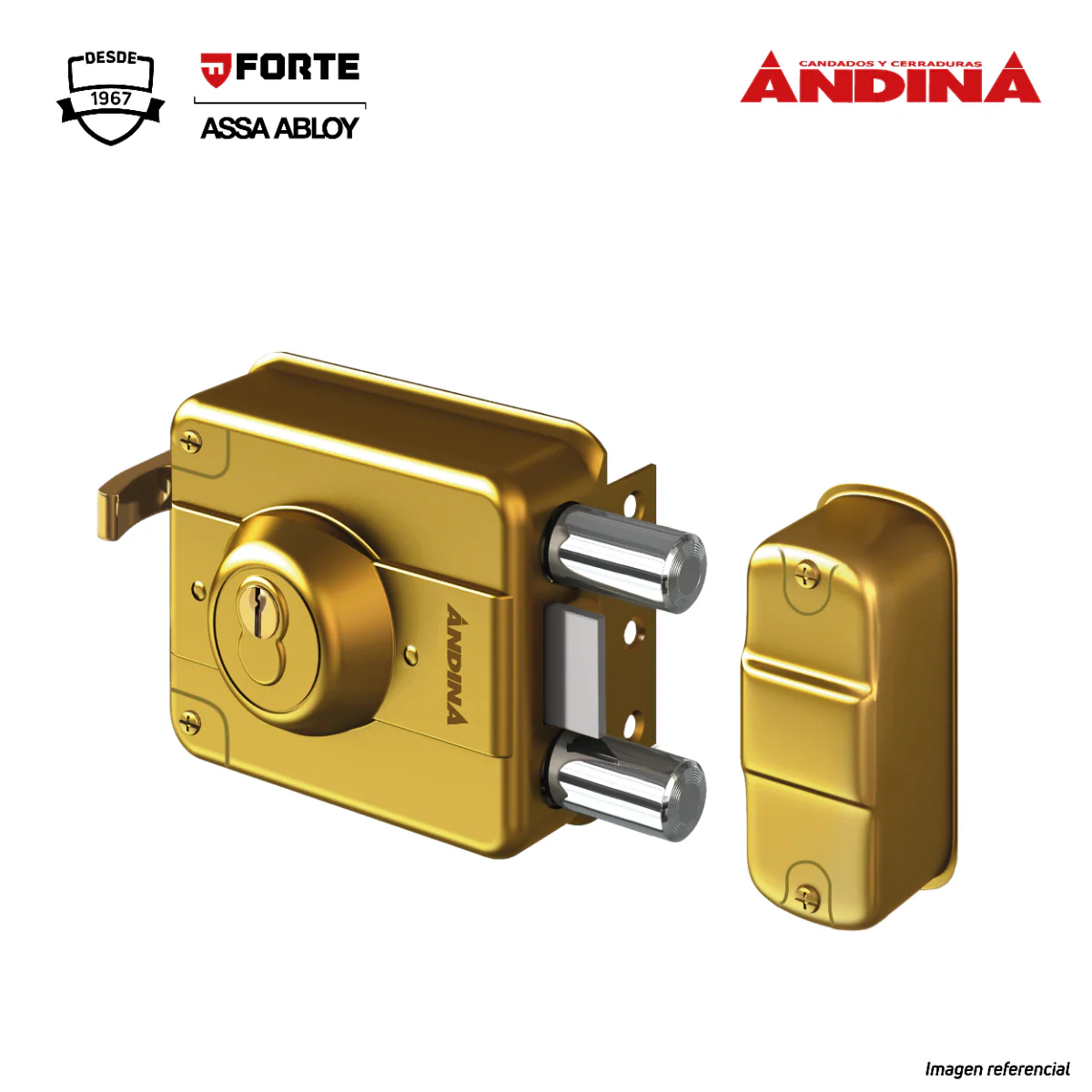 Cerradura de sobreponer clasica 240 Andina