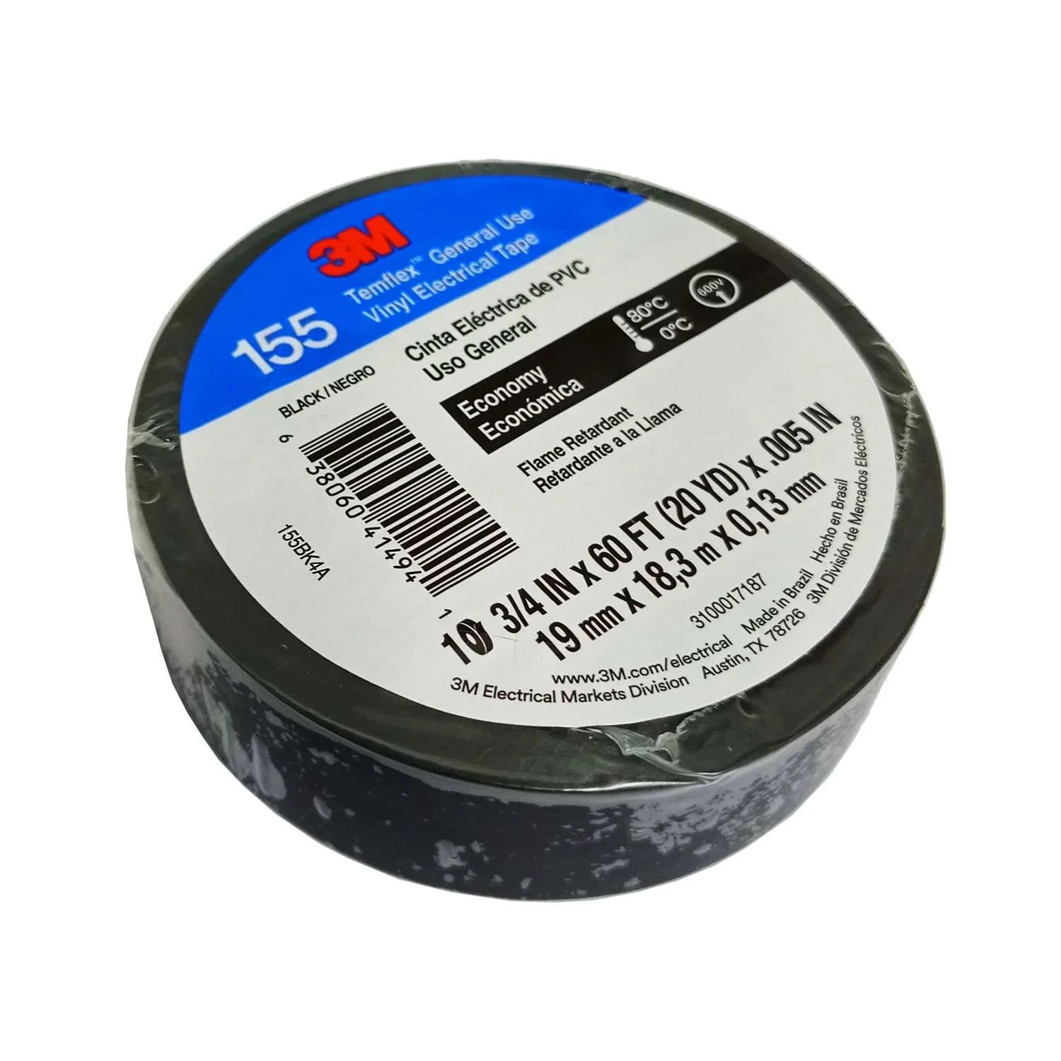 Cinta aislante 155 3/4" X 20 metros 3M