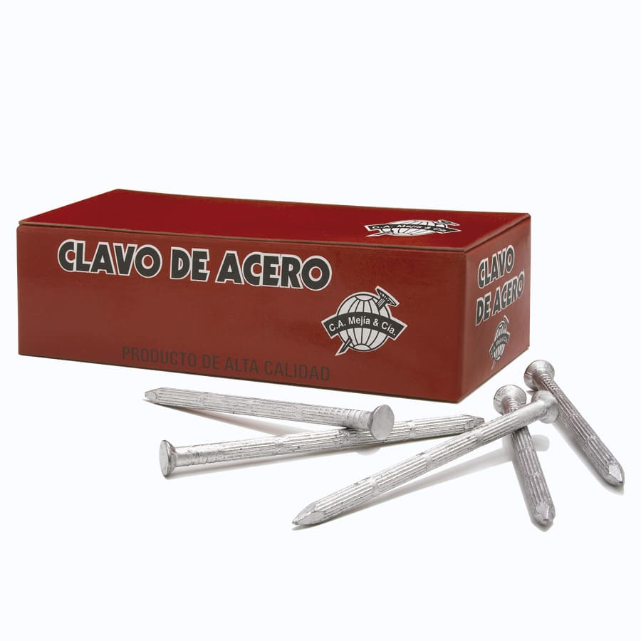 Clavo de acero para concreto 4.5x100mm x Caja 500 grs