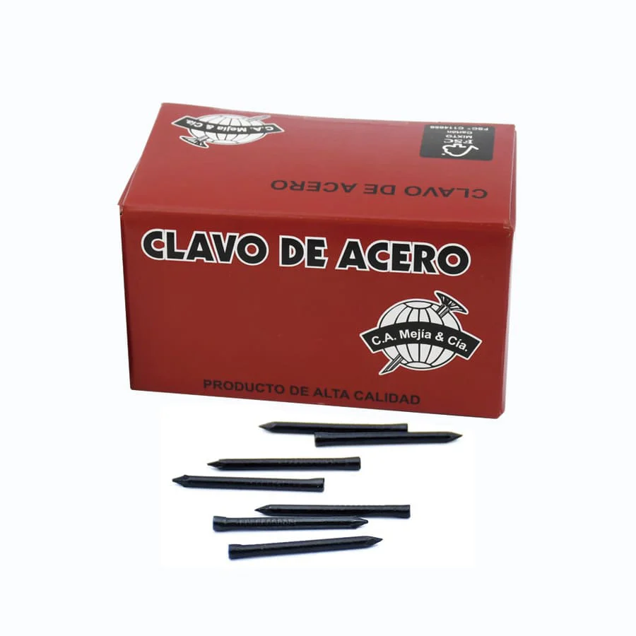Clavo de acero liso para concreto 2.5x30mm x Caja 500 grs