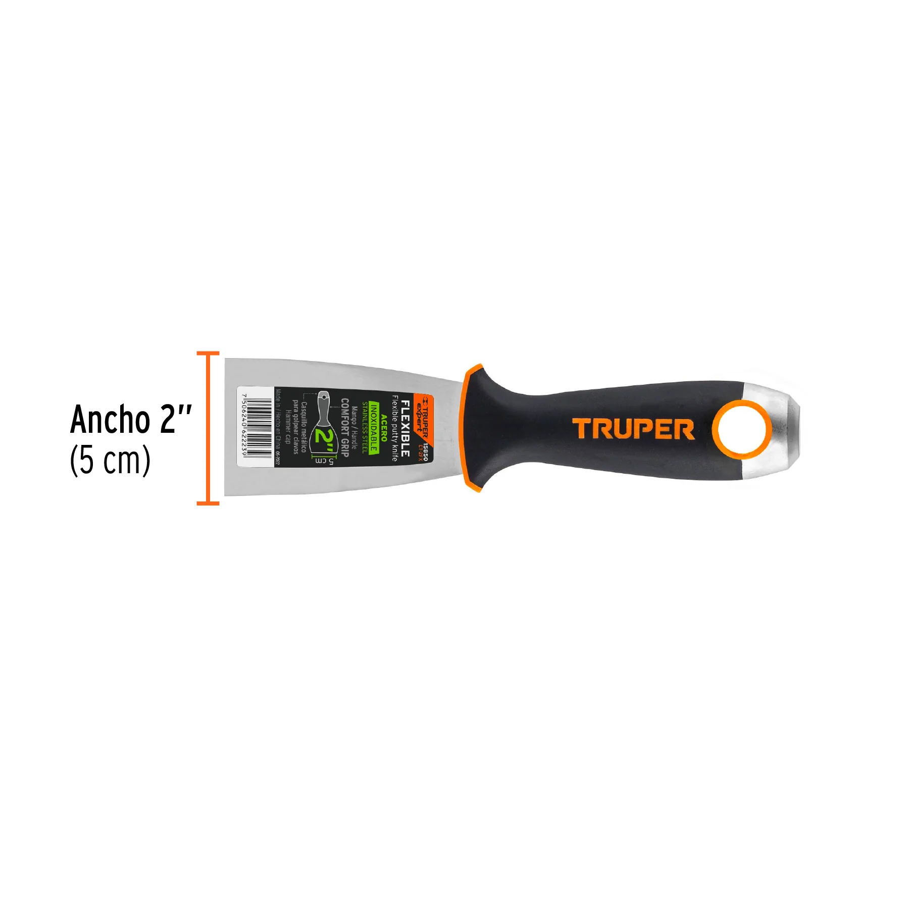 Espatula de acero inoxidable 2" Truper