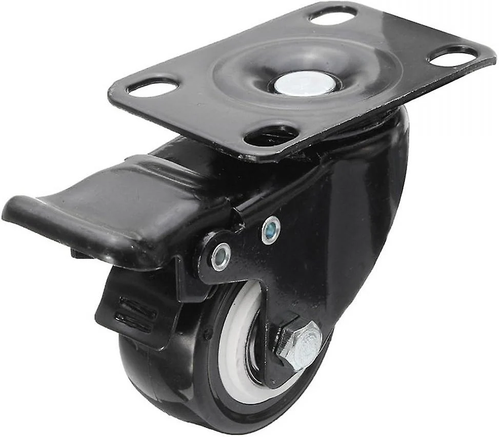 Garrucha con freno negro 1 1/2" Halcon