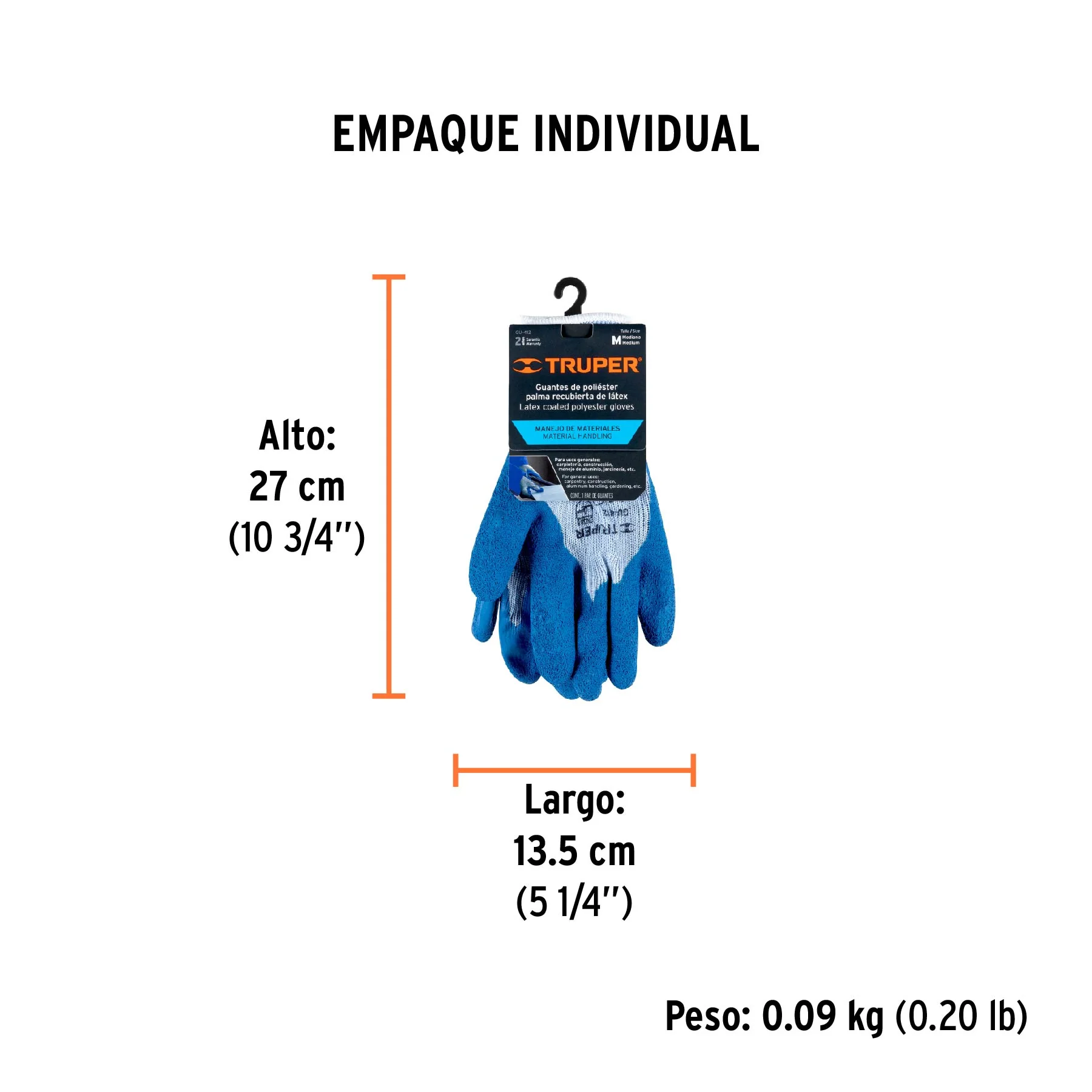 Guante recubierto de latex talla M Truper - Image 3