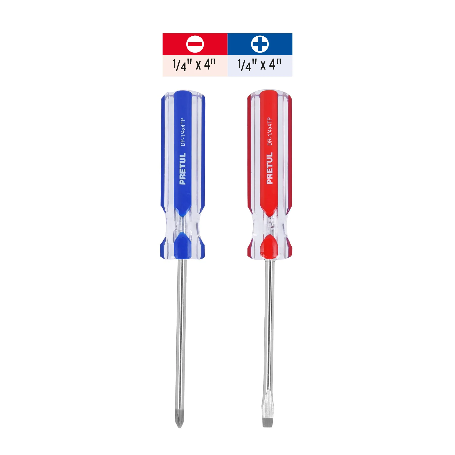 Juego de desarmadores 1/4" 2 piezas Pretul