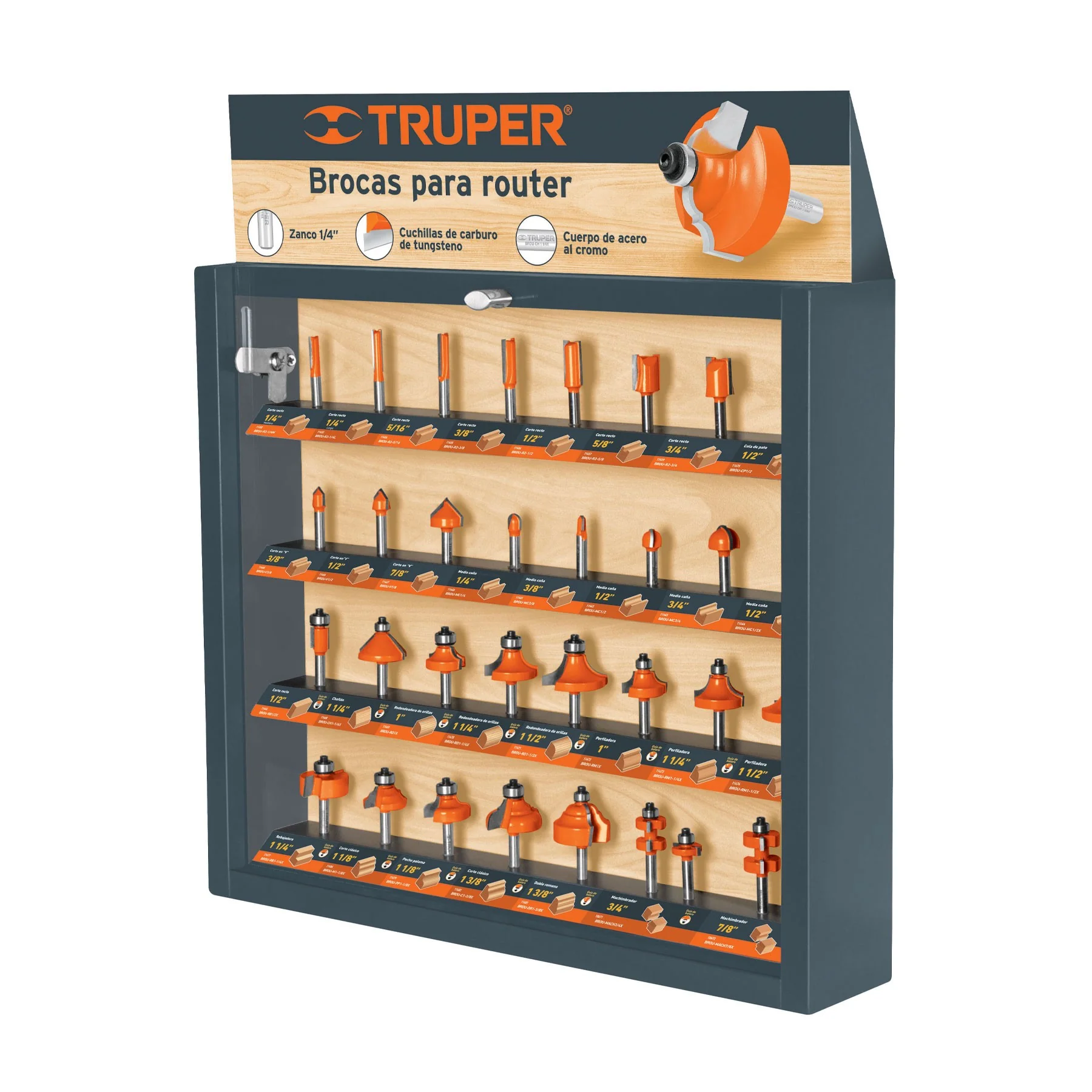 Juego de fresas para ruteadora 30 piezas Truper