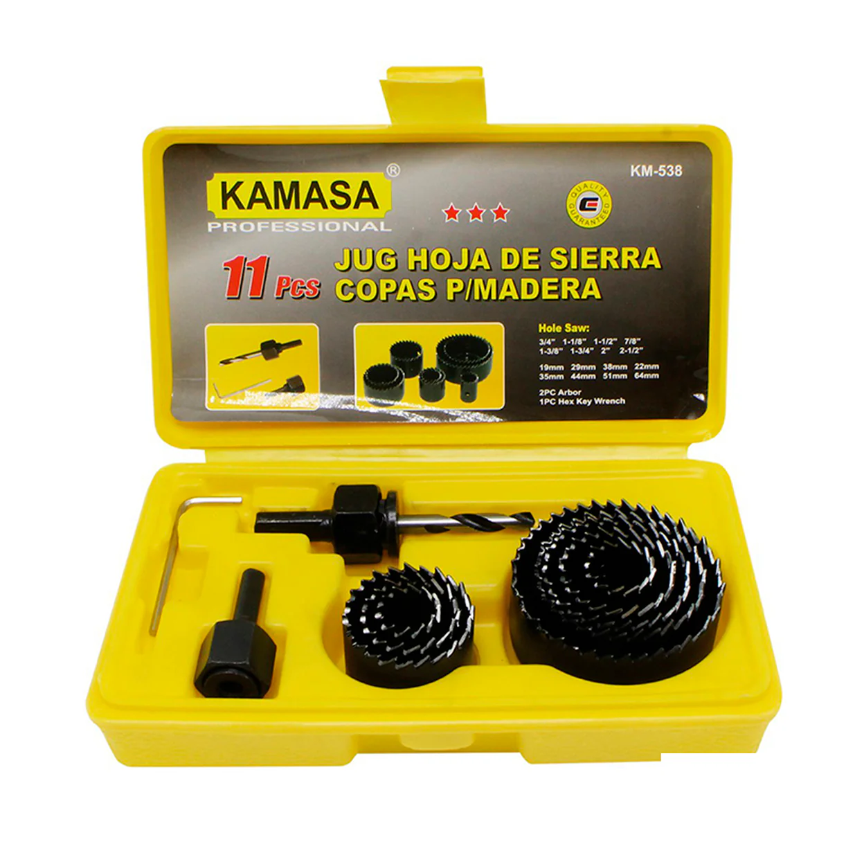 Juego de sierra copa 11 piezas Kamasa