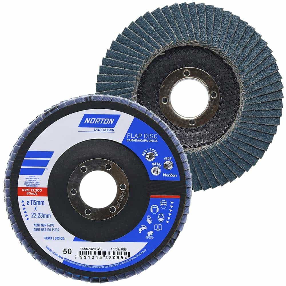 Lija para amoladora 4.1/2" #80 Norton