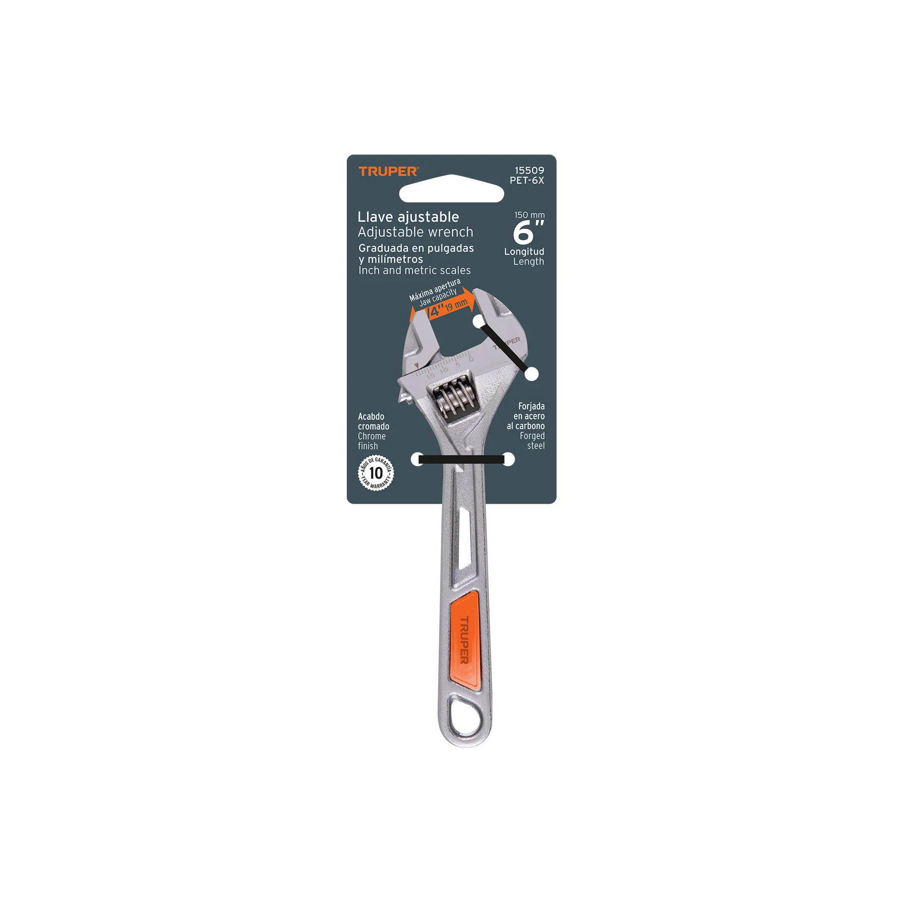 Llave francesa 6" Truper