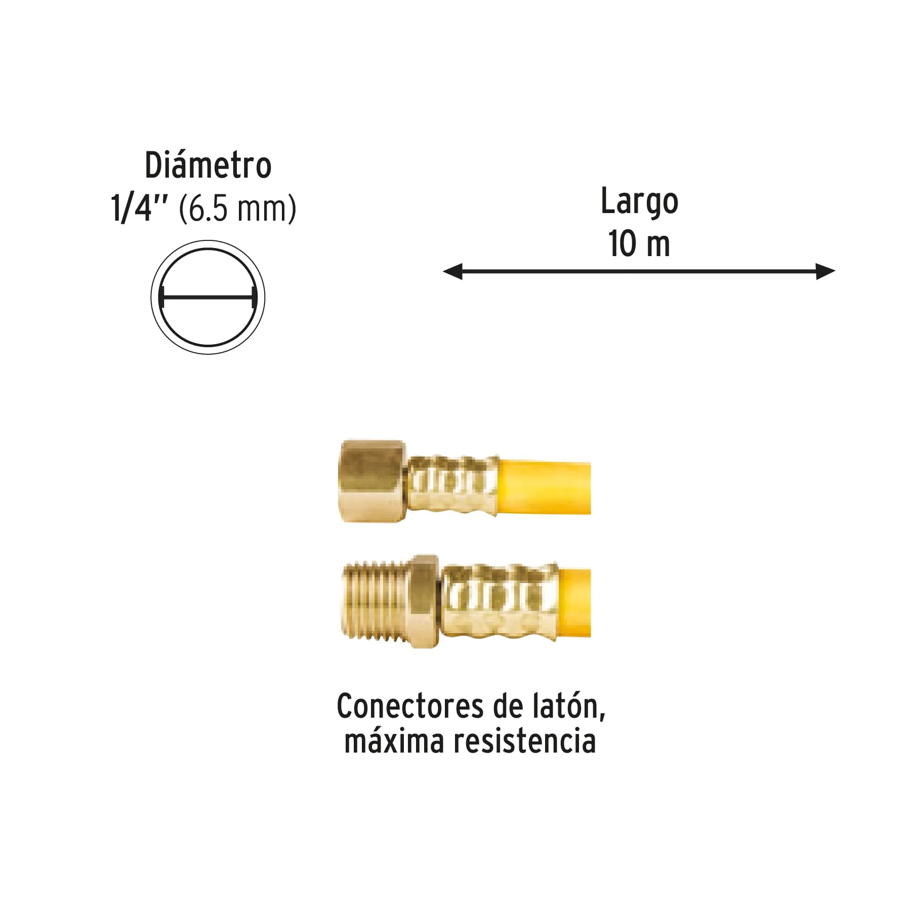 Manguera para compresora de aire 1/4"x10mt Pretul - Image 2