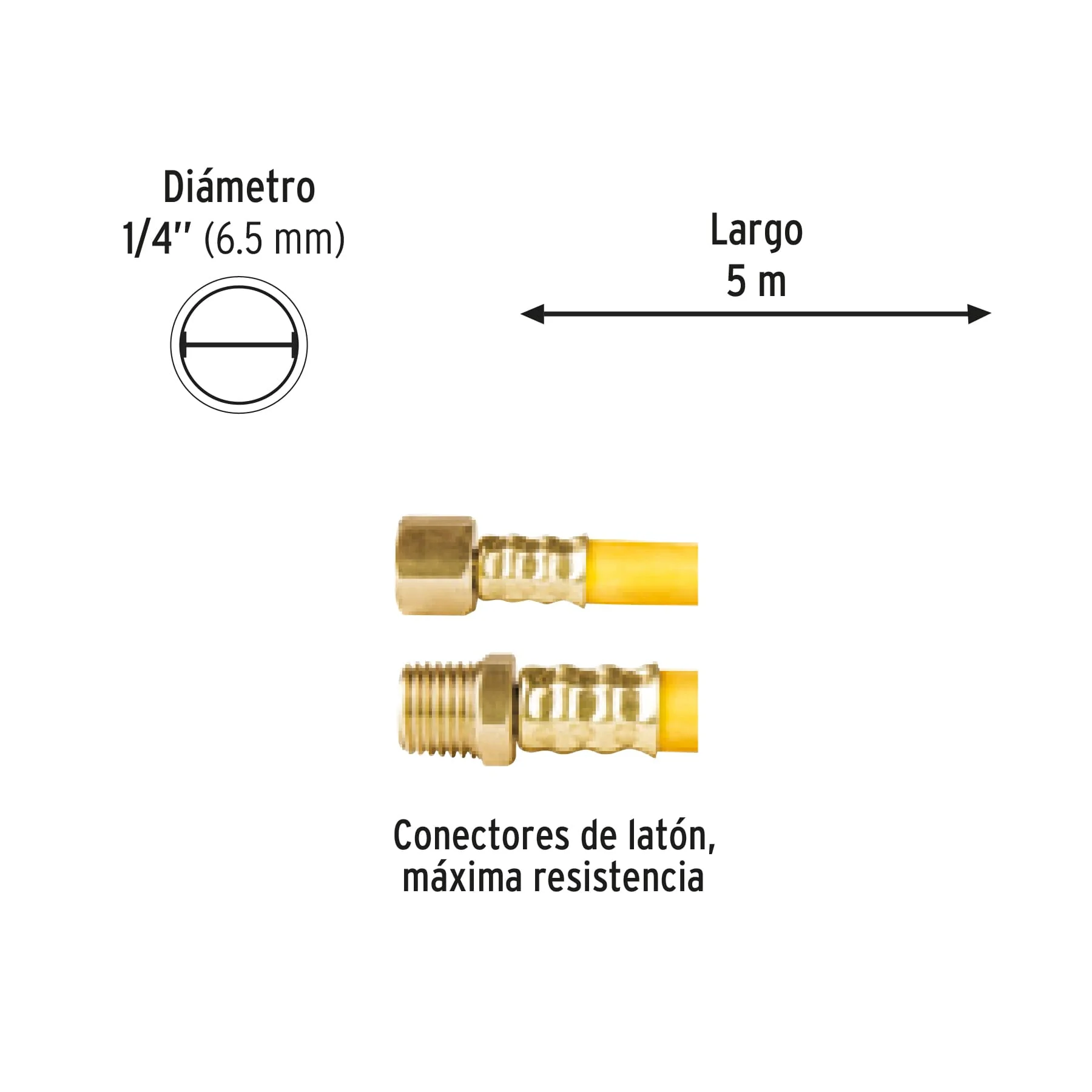 Manguera para compresora de aire 1/4"x5mt Pretul - Image 2