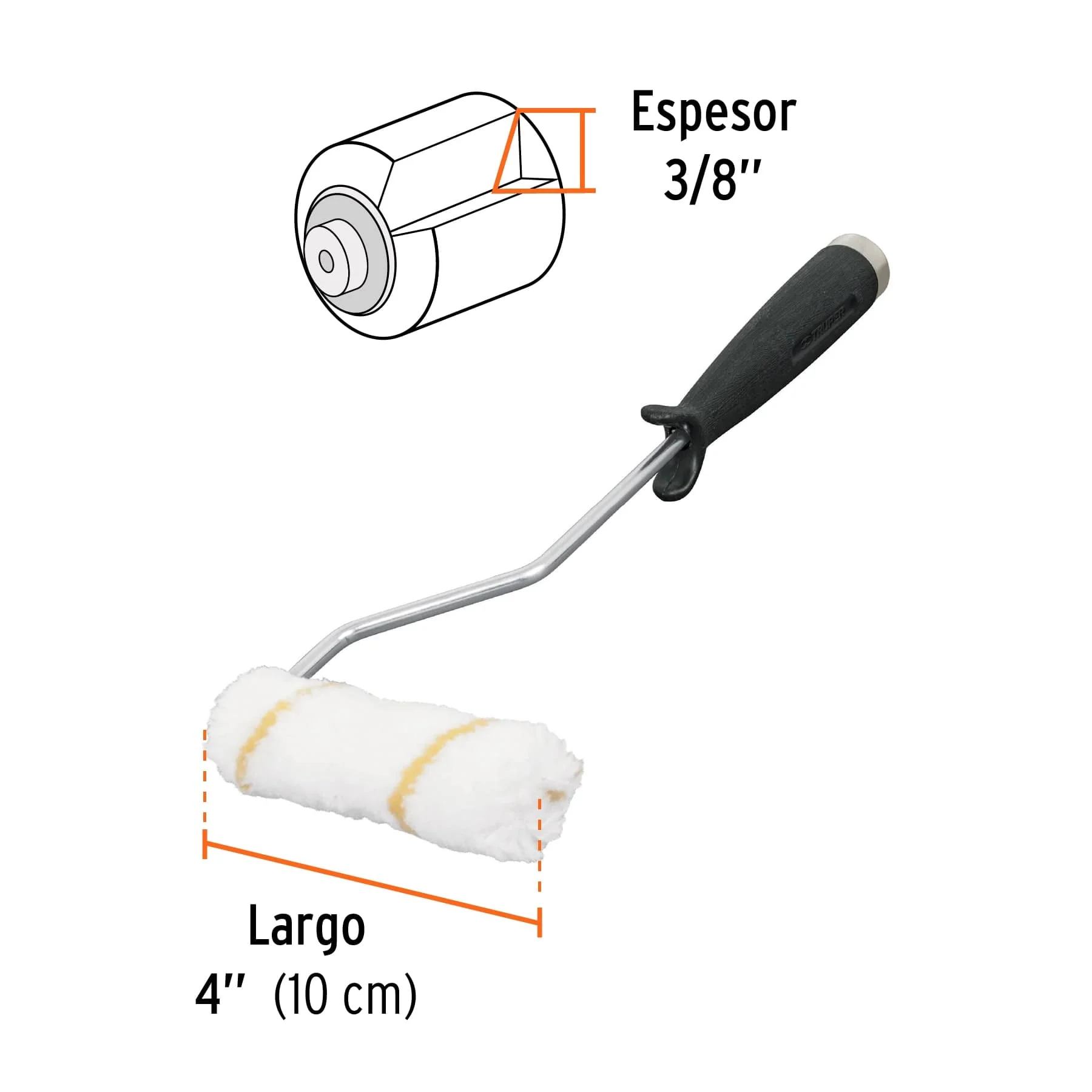 Mini rodillo 4" Truper - Image 3