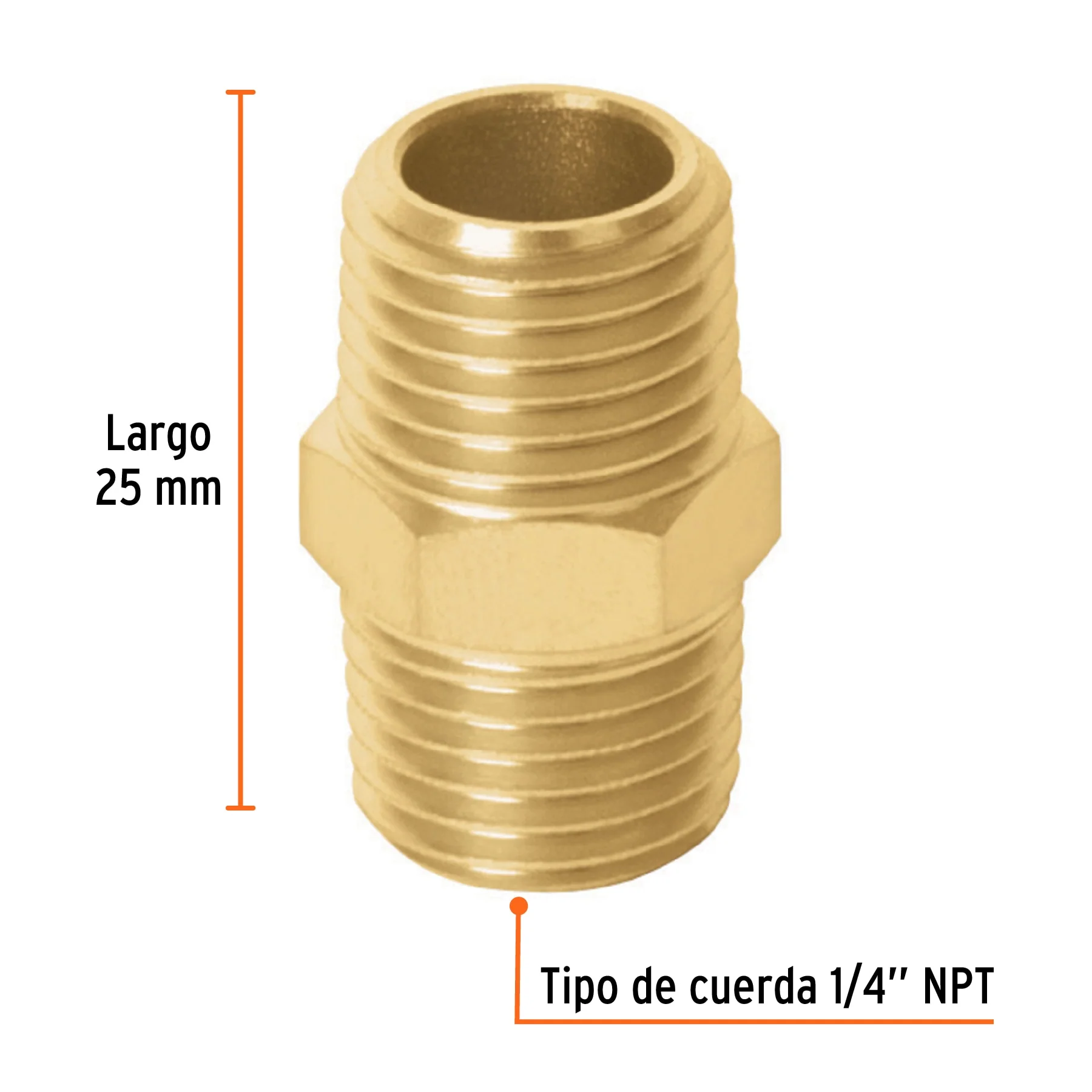 Niple de bronce macho macho