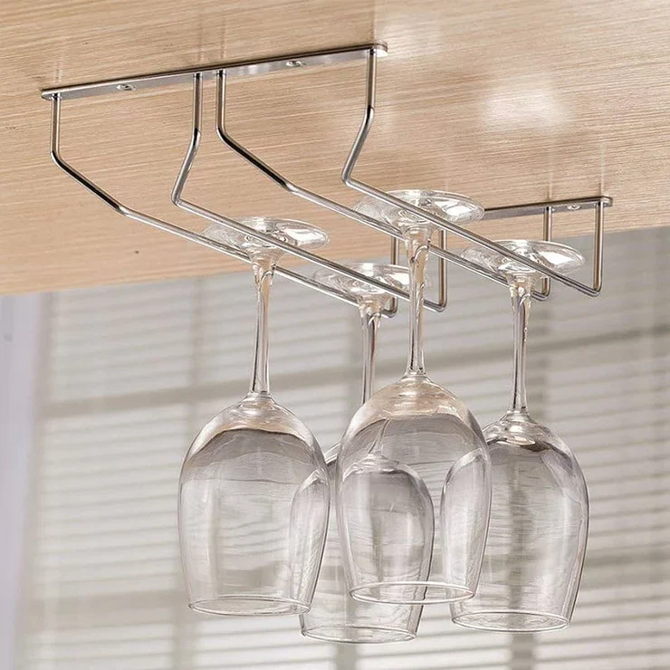 Organizador para copas acero inoxidable 2 carriles