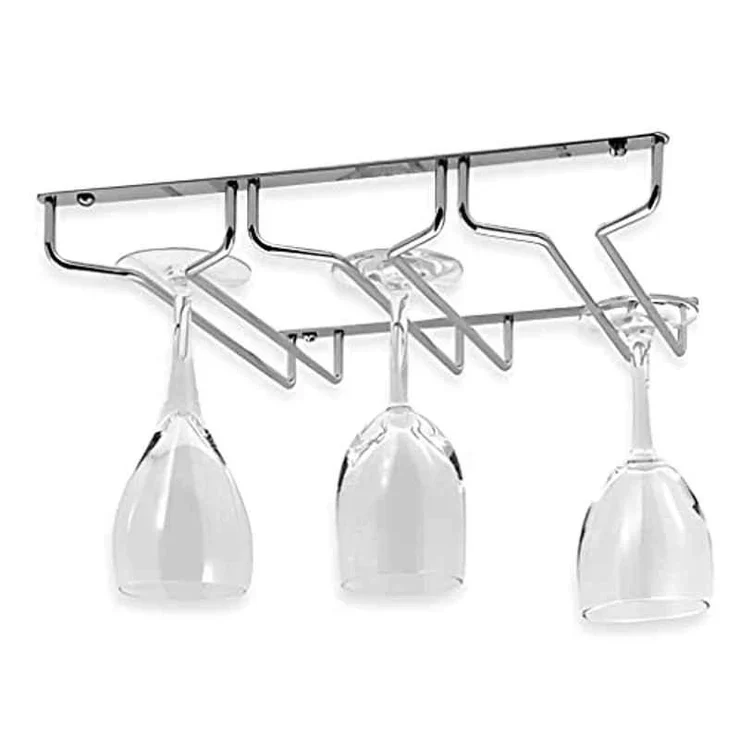 Organizador para copas acero inoxidable 3 carriles