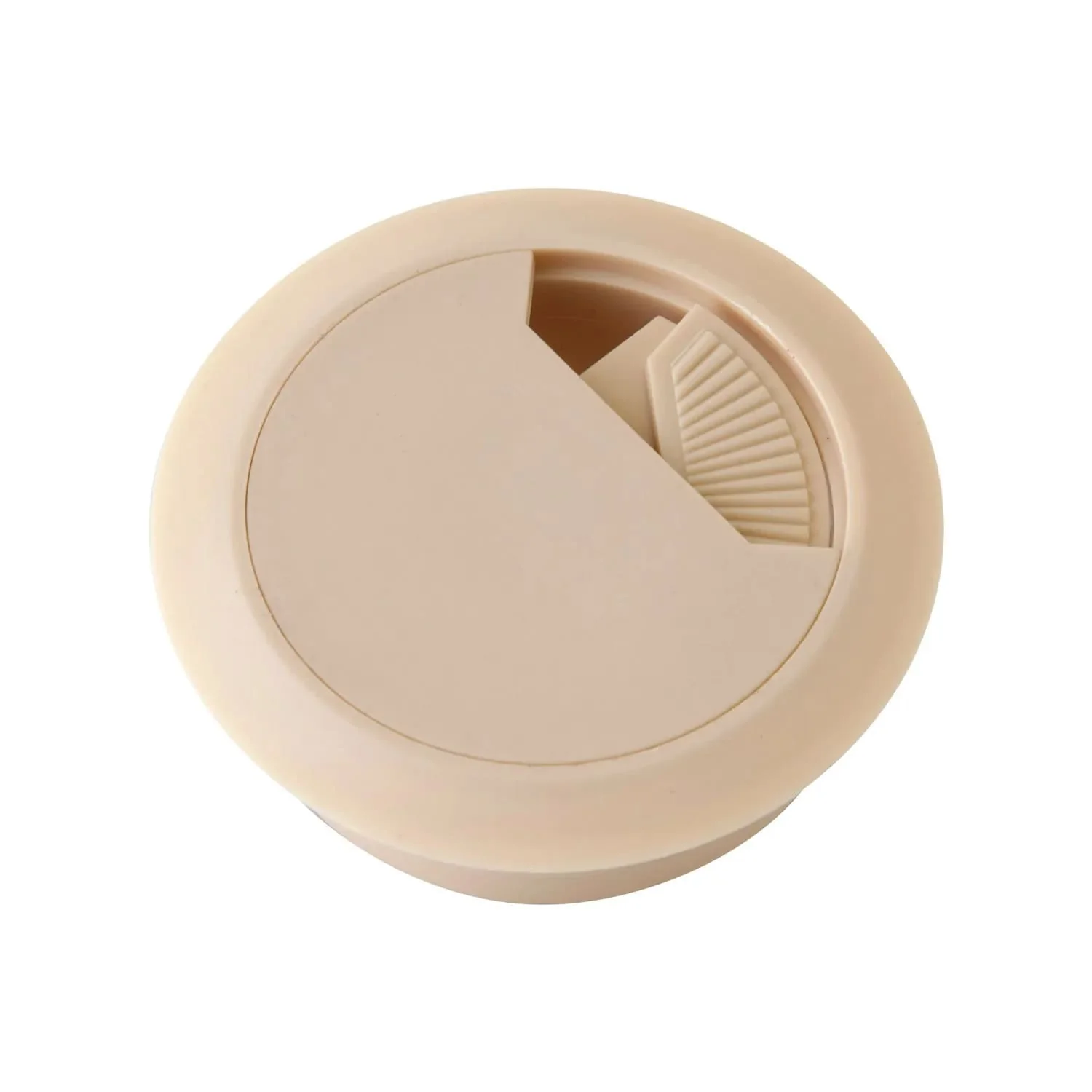 Pasacable para escritorio almendra 60mm
