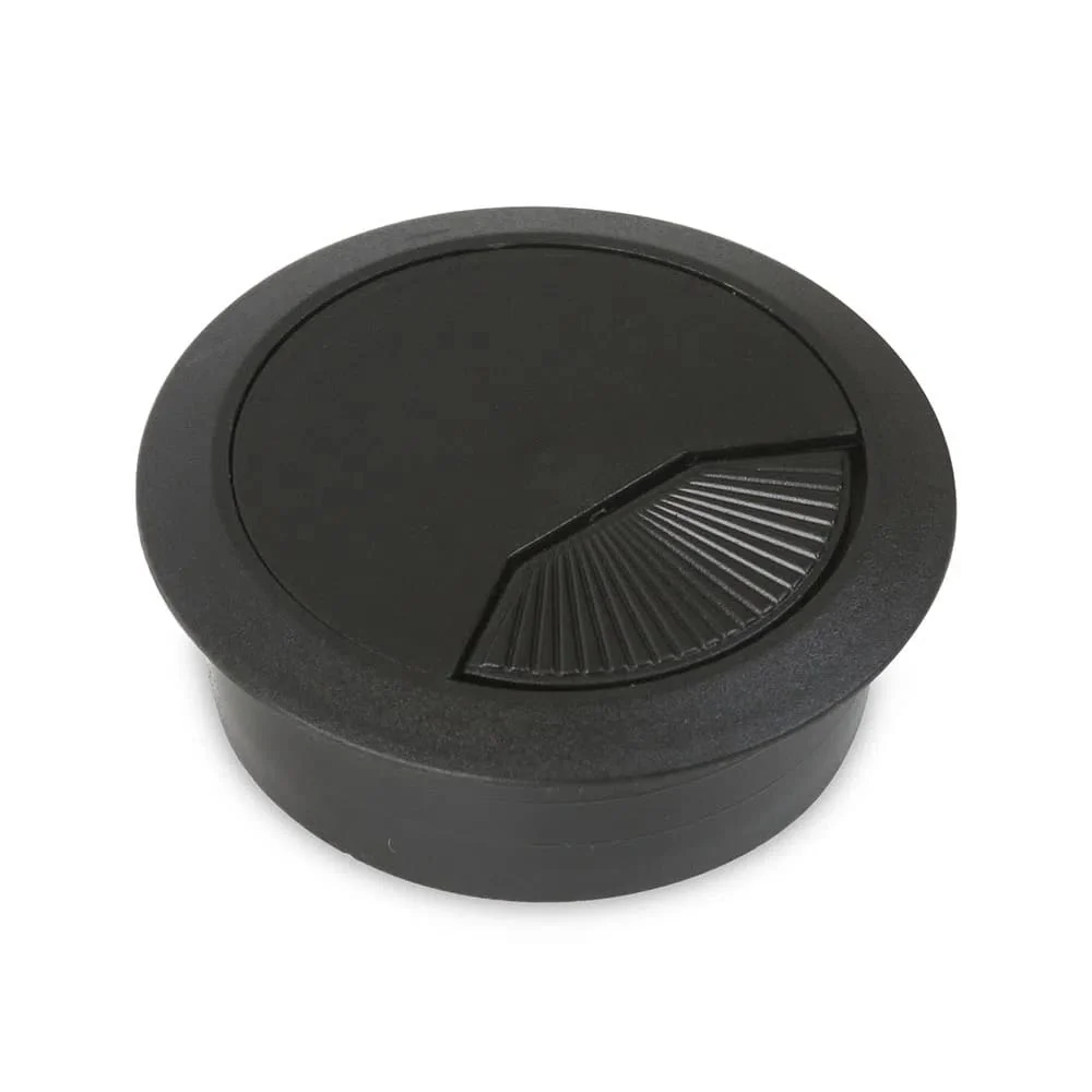 Pasacable para escritorio negro 60mm