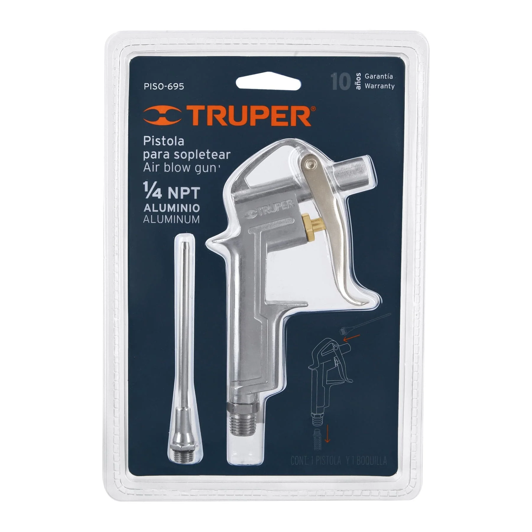 Pistola para sopletear aire Truper