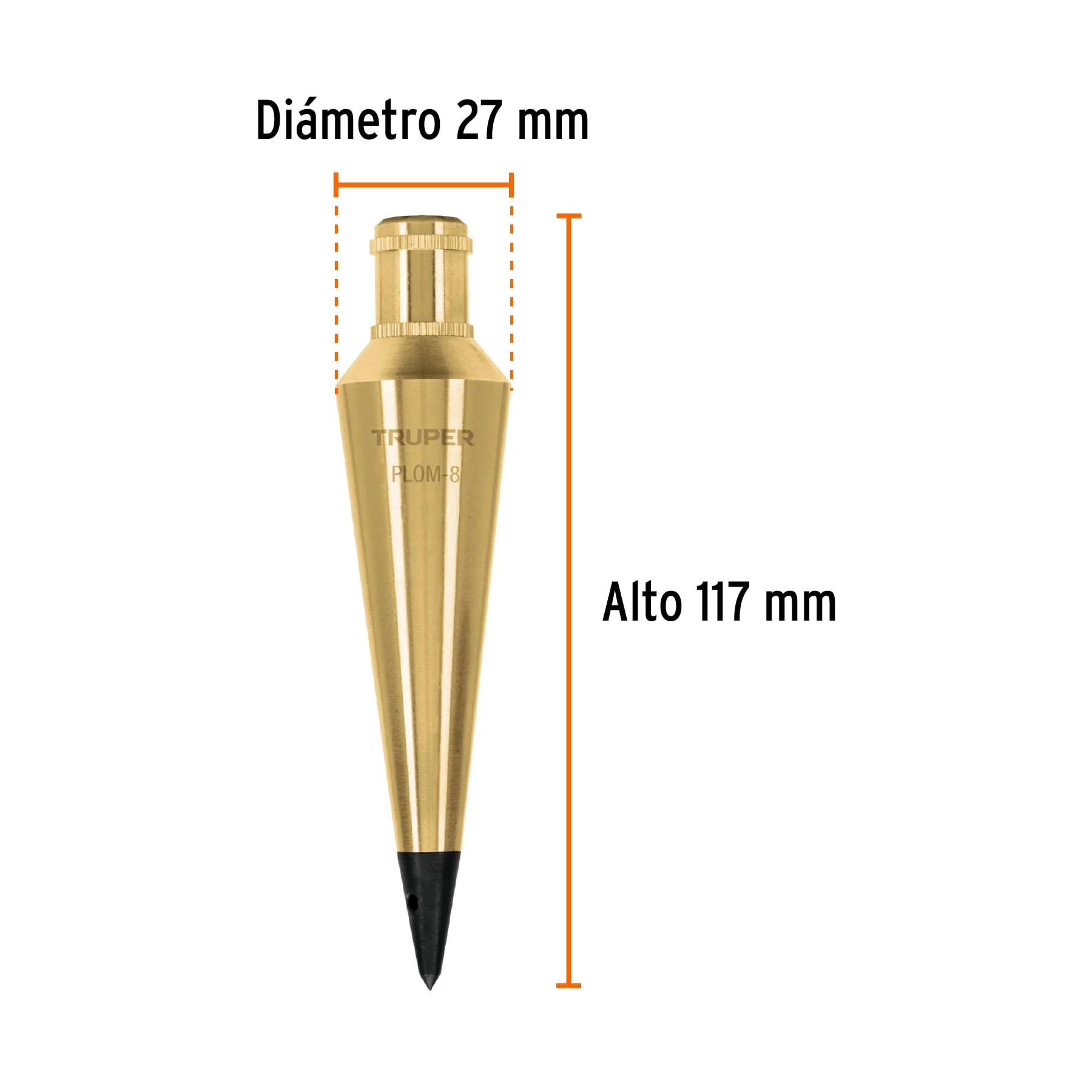 Plomada de albañil 8 oz Truper