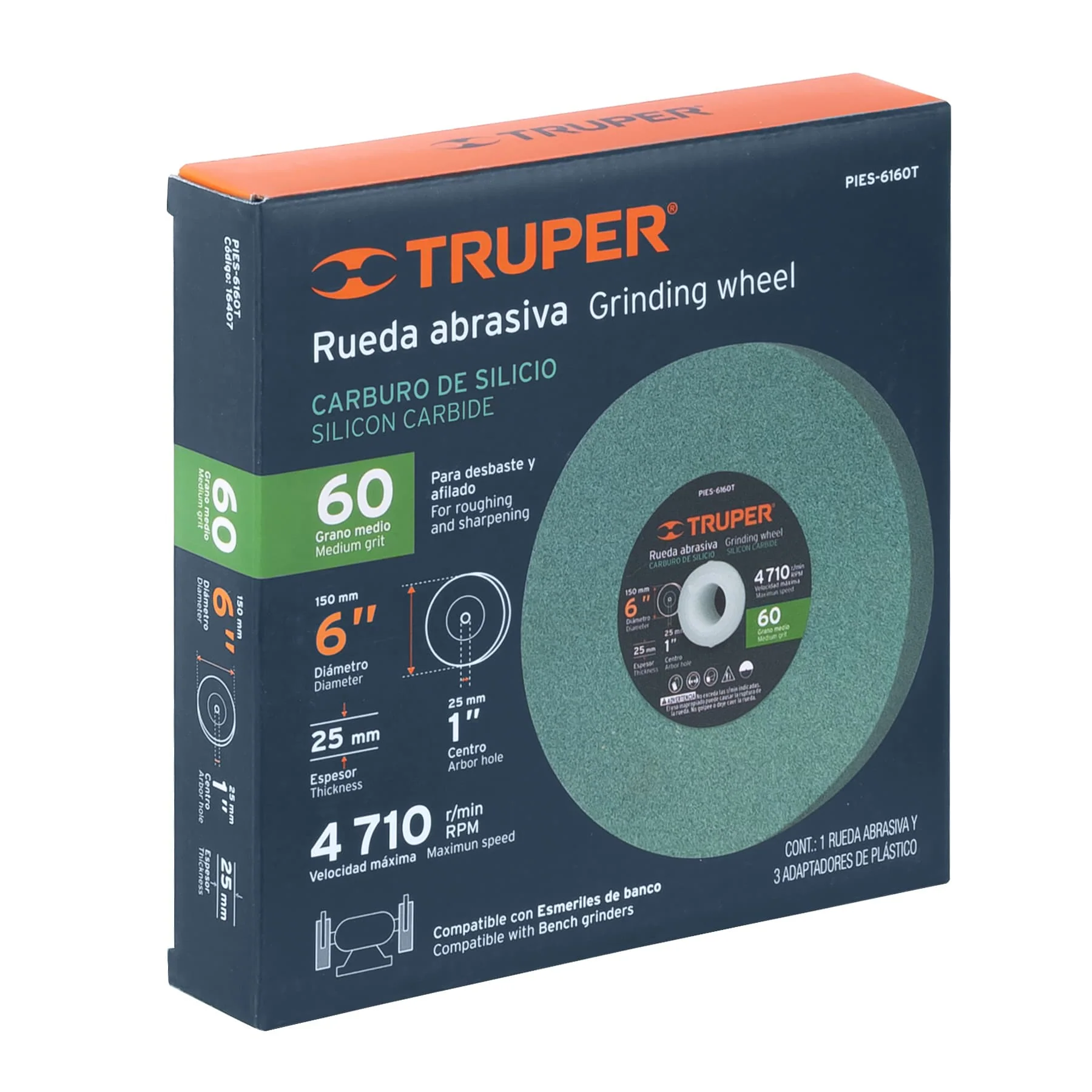 Rueda abrasiva 6"x1" Truper - Image 2