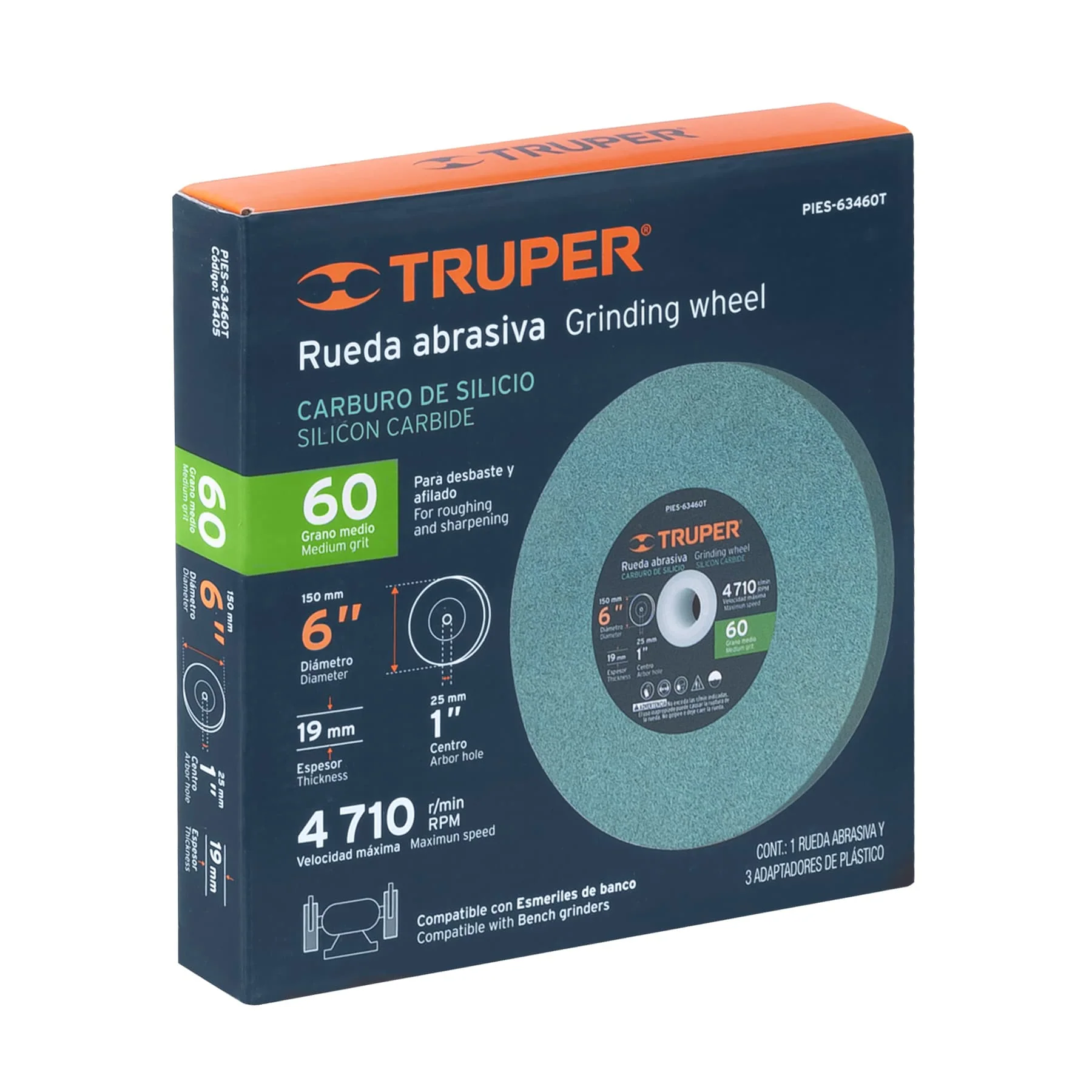 Rueda abrasiva 6"x3/4" Truper - Image 2