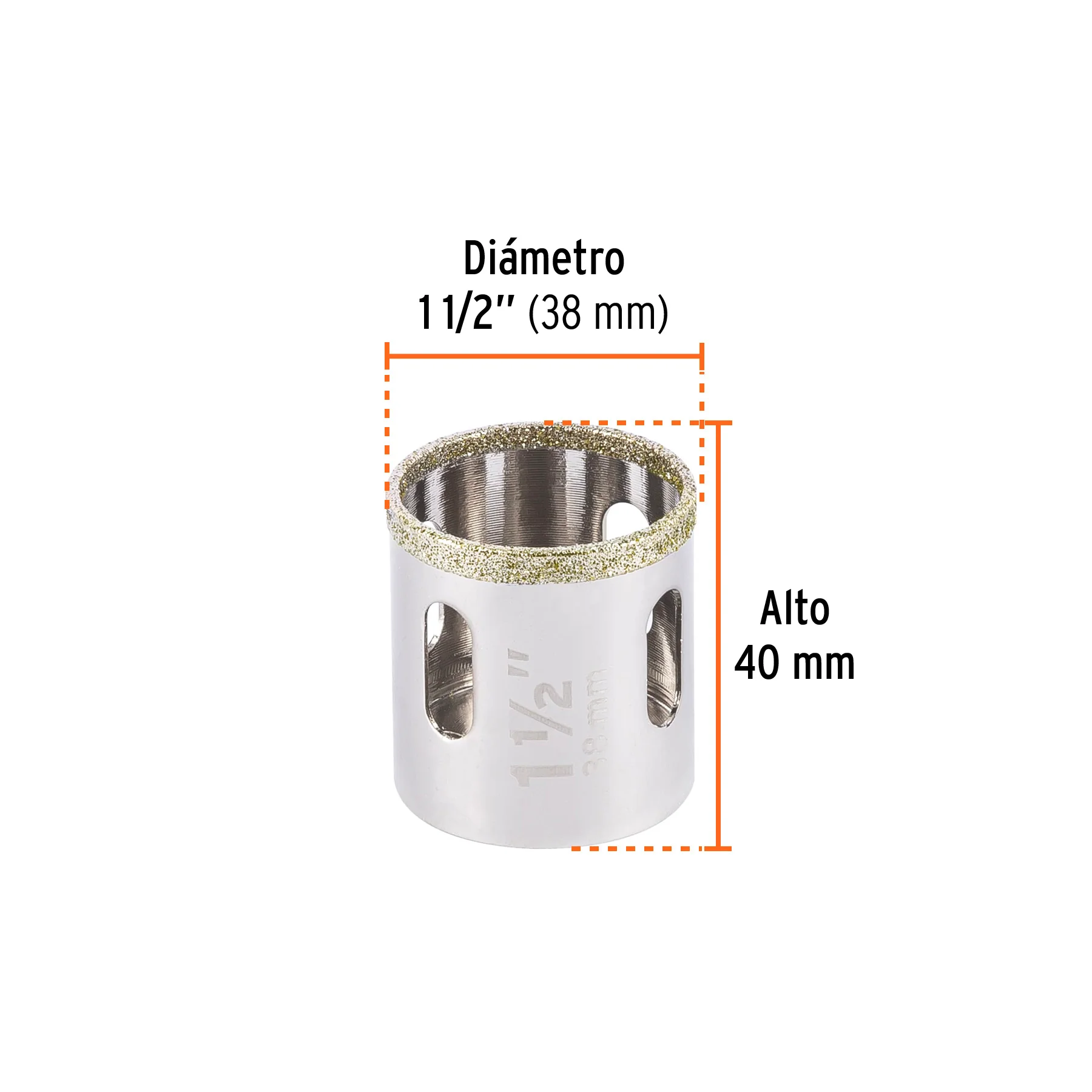 Sierra copa diamantada 1-1/2" Truper
