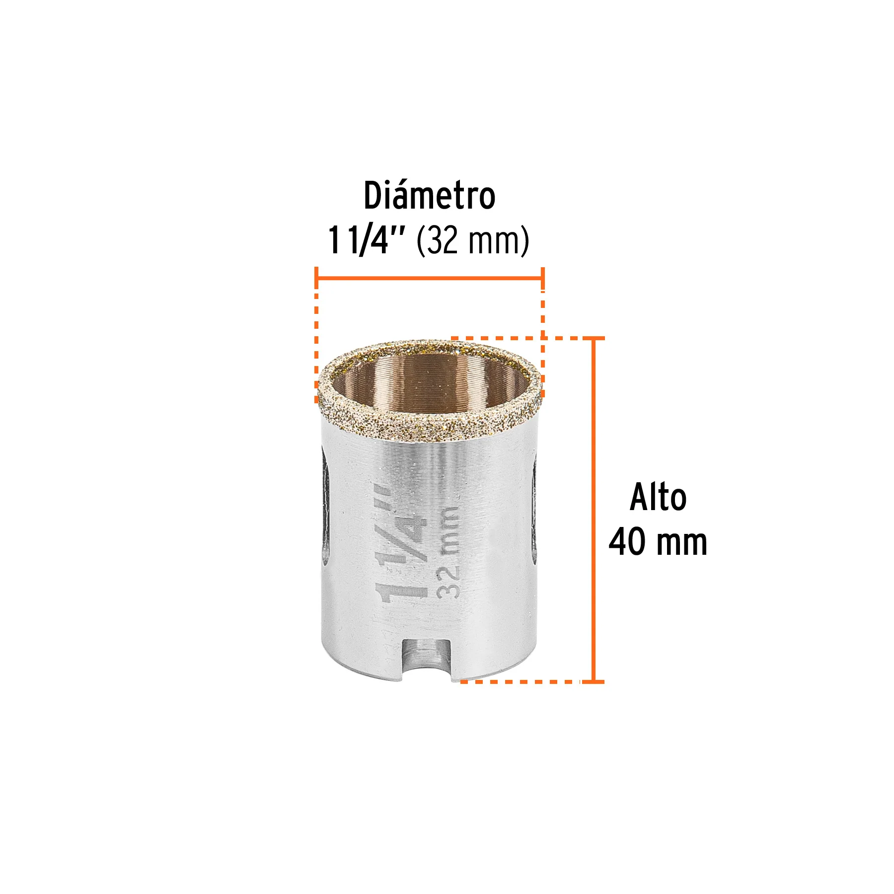 Sierra copa diamantada 1-1/4" Truper