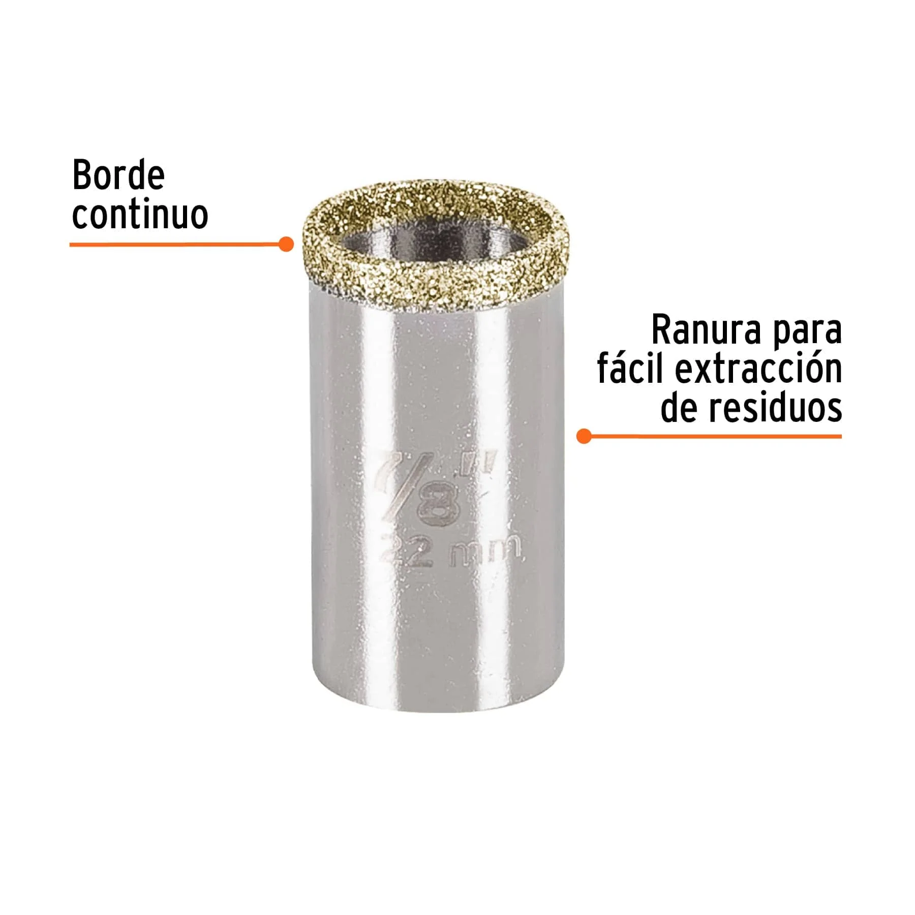 Sierra copa diamantada 7/8" Truper - Image 2