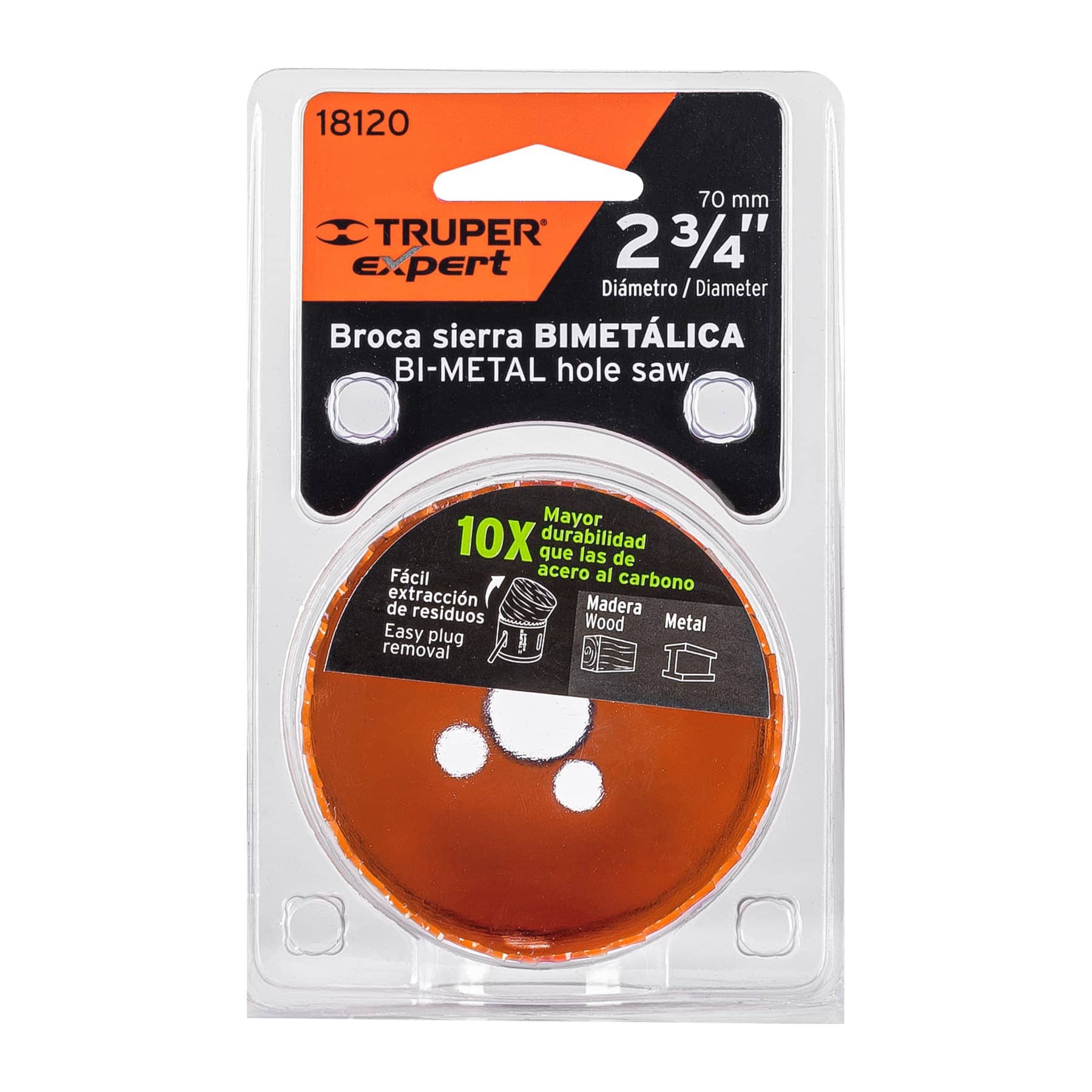 Sierra copa para metal 2-3/4" Truper
