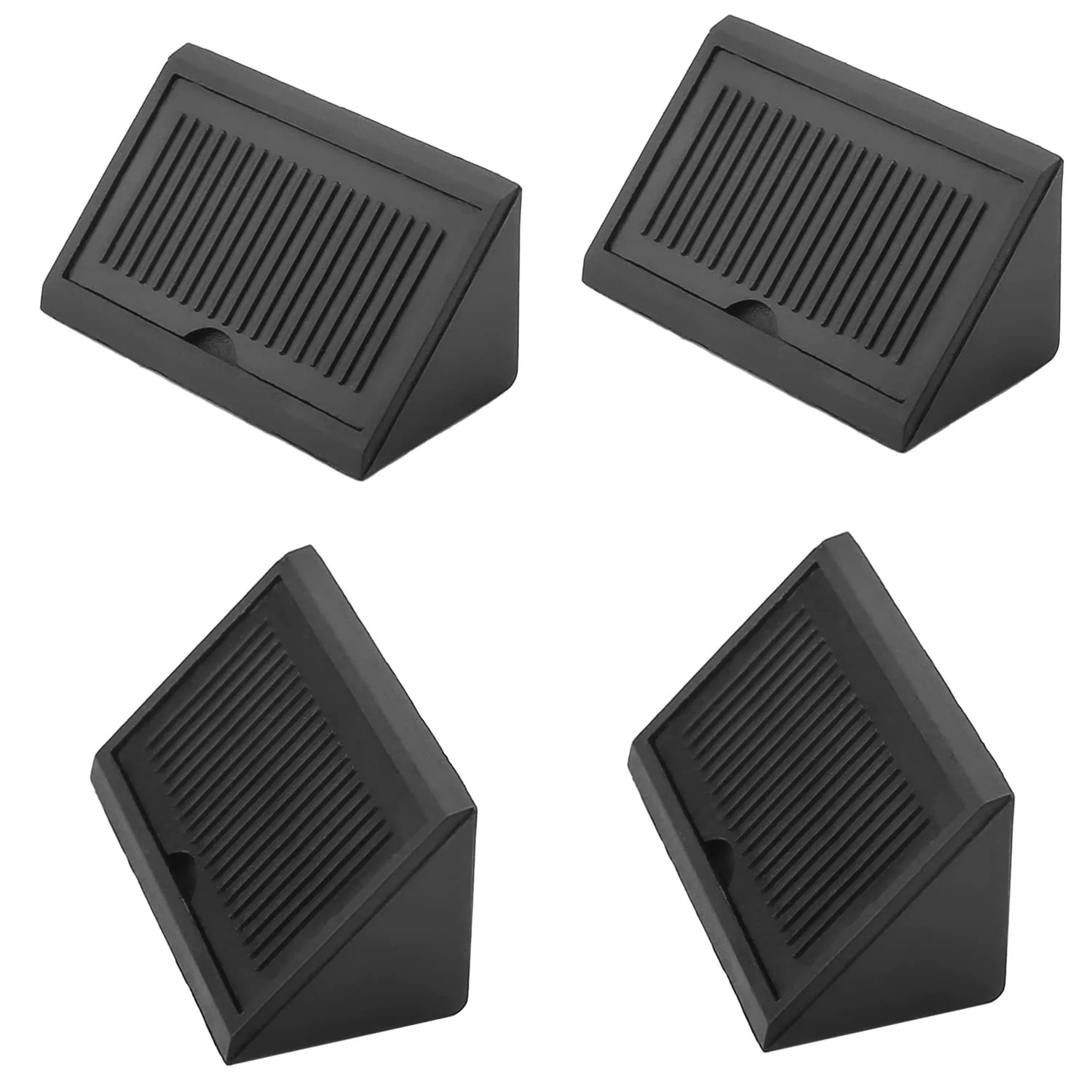 Soporte angular doble plastico negro x 100 pzas