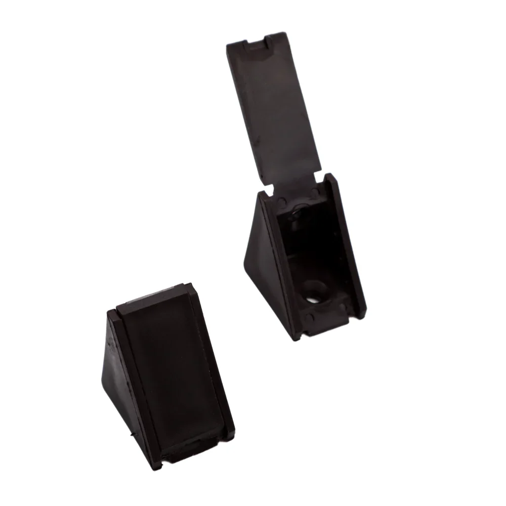 Soporte angular simple plastico negro x 100 pzas