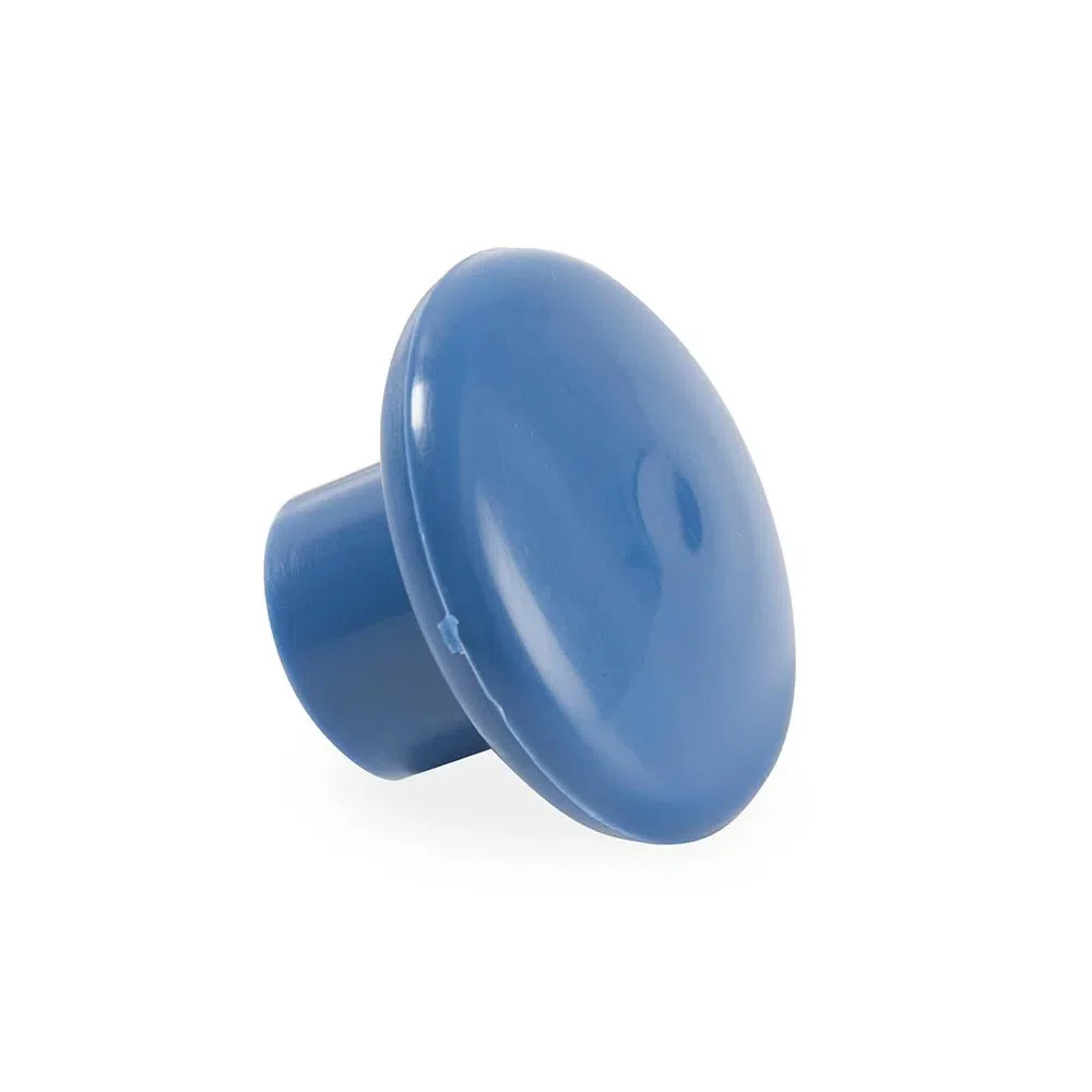 Tirador de plastico perilla grande azul