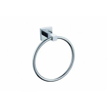 Toallero para baño aro base cuadrado de acero inoxidable