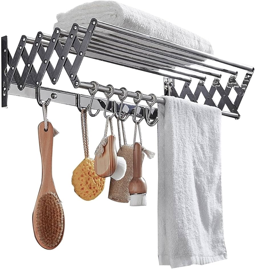 Toallero para baño de acero inoxidable acordeon - Image 2