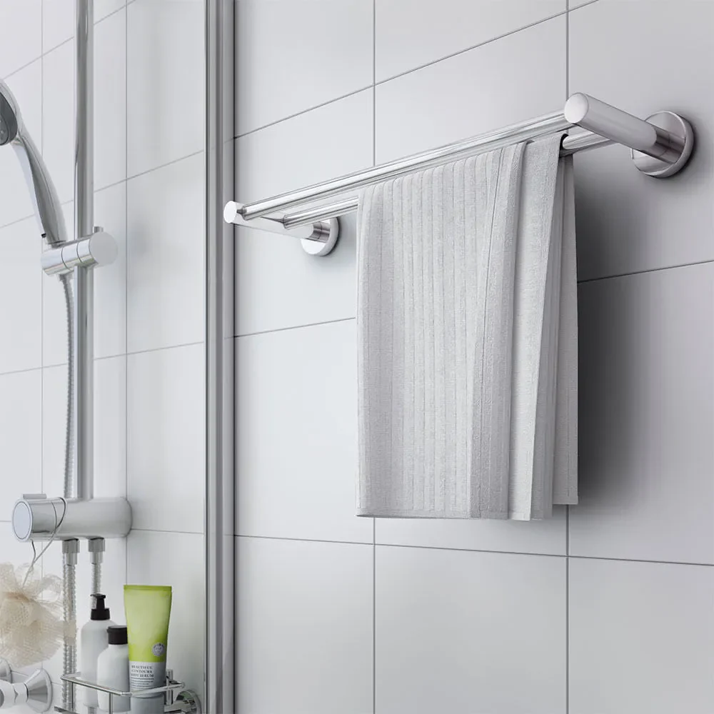 Toallero para baño doble de acero inoxidable - Image 2