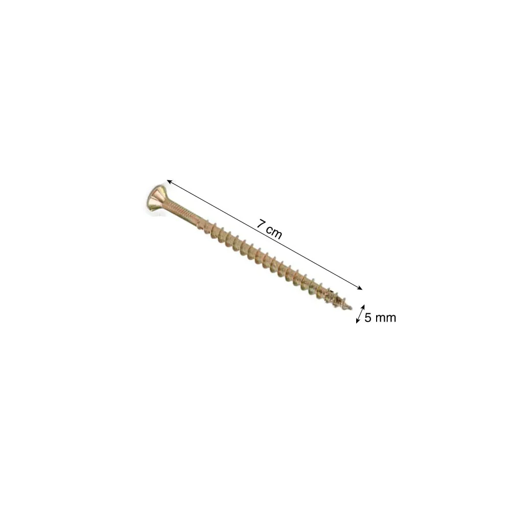 Tornillo para madera 5.0x70mm x 100 unidades