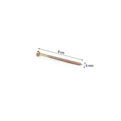 Tornillo para madera 5.0x80mm x 100 unidades