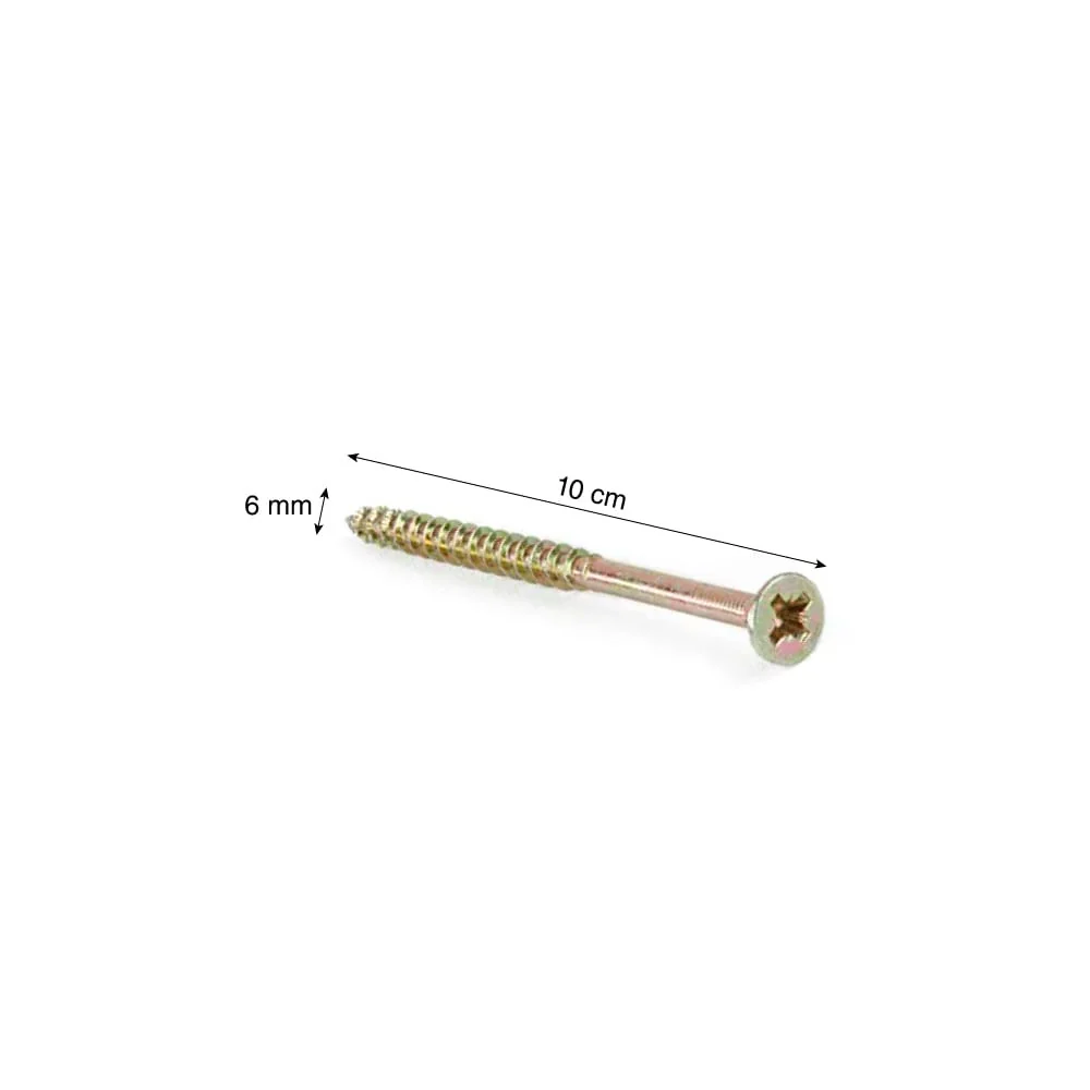 Tornillo para madera 6.0x100mm x 100 unidades
