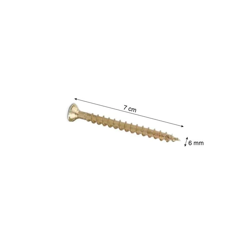 Tornillo para madera 6.0x70mm x 100 unidades