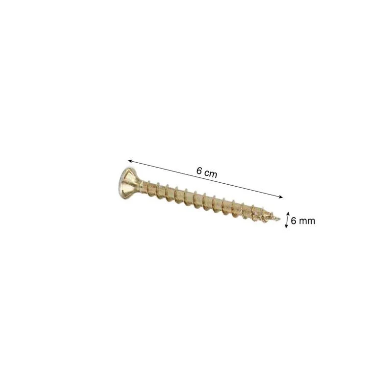 Tornillo para madera 6.0x60mm x 100 unidades