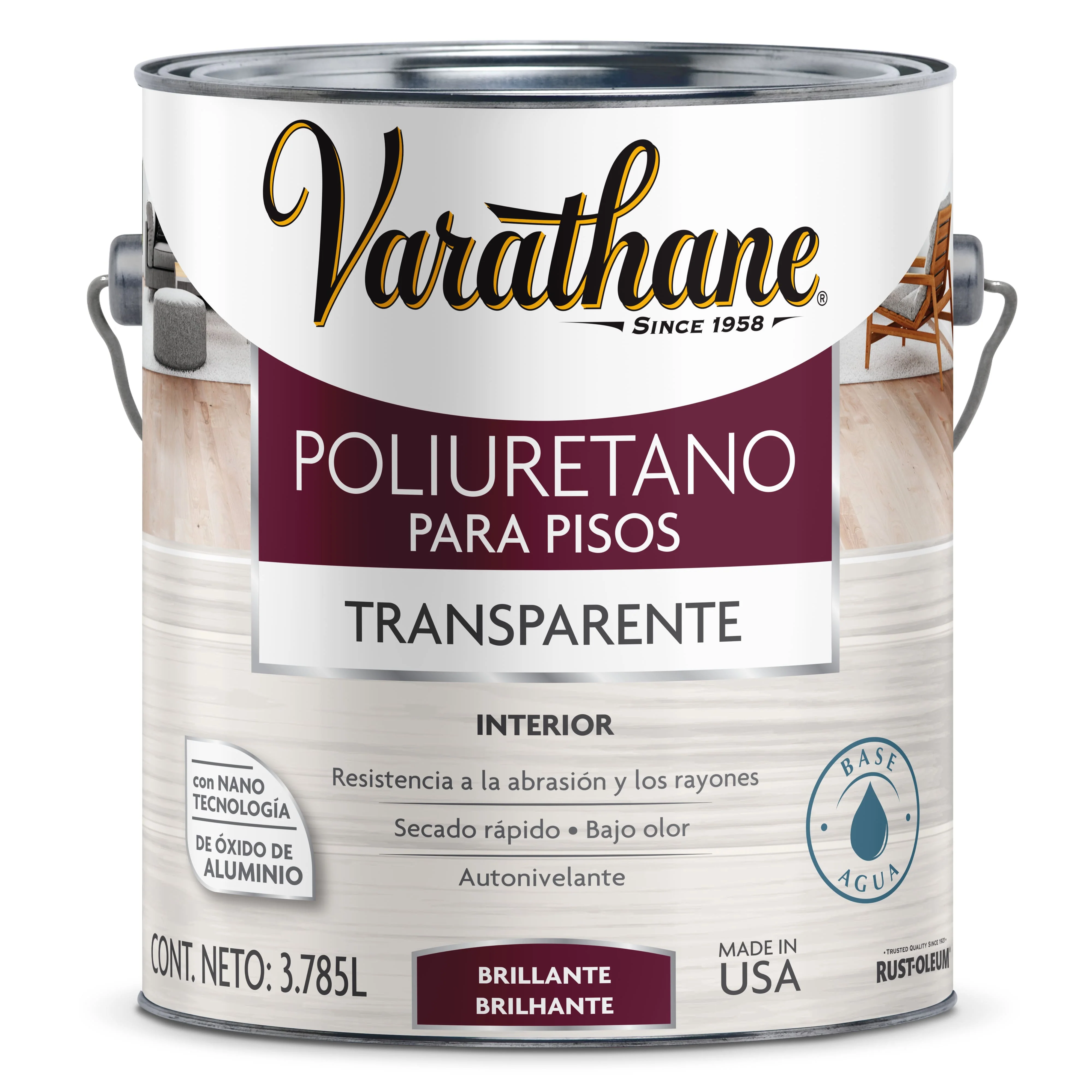 Barniz para piso brillante Varathane